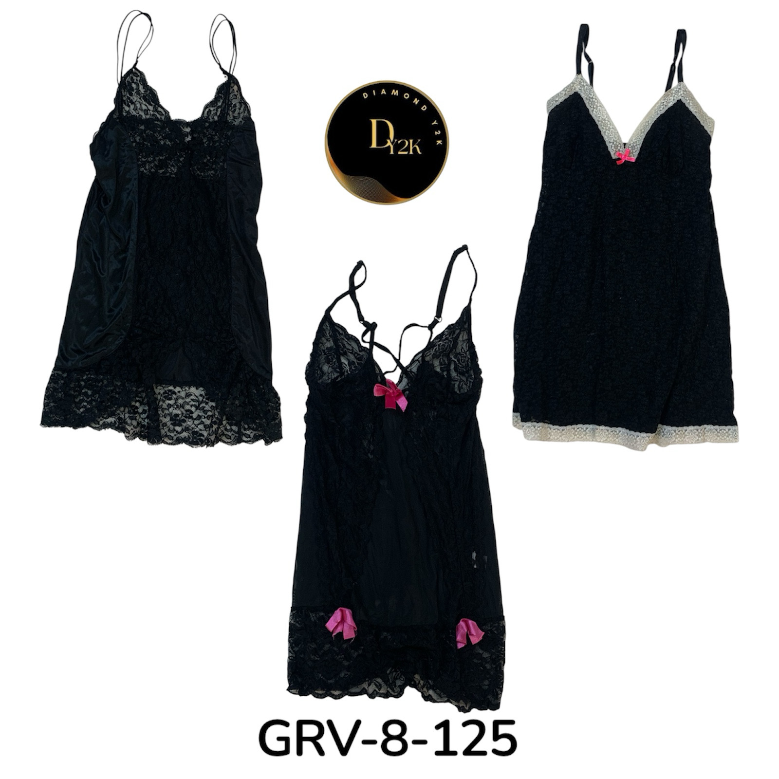Y2k black sleep dress (GRV-8-125)