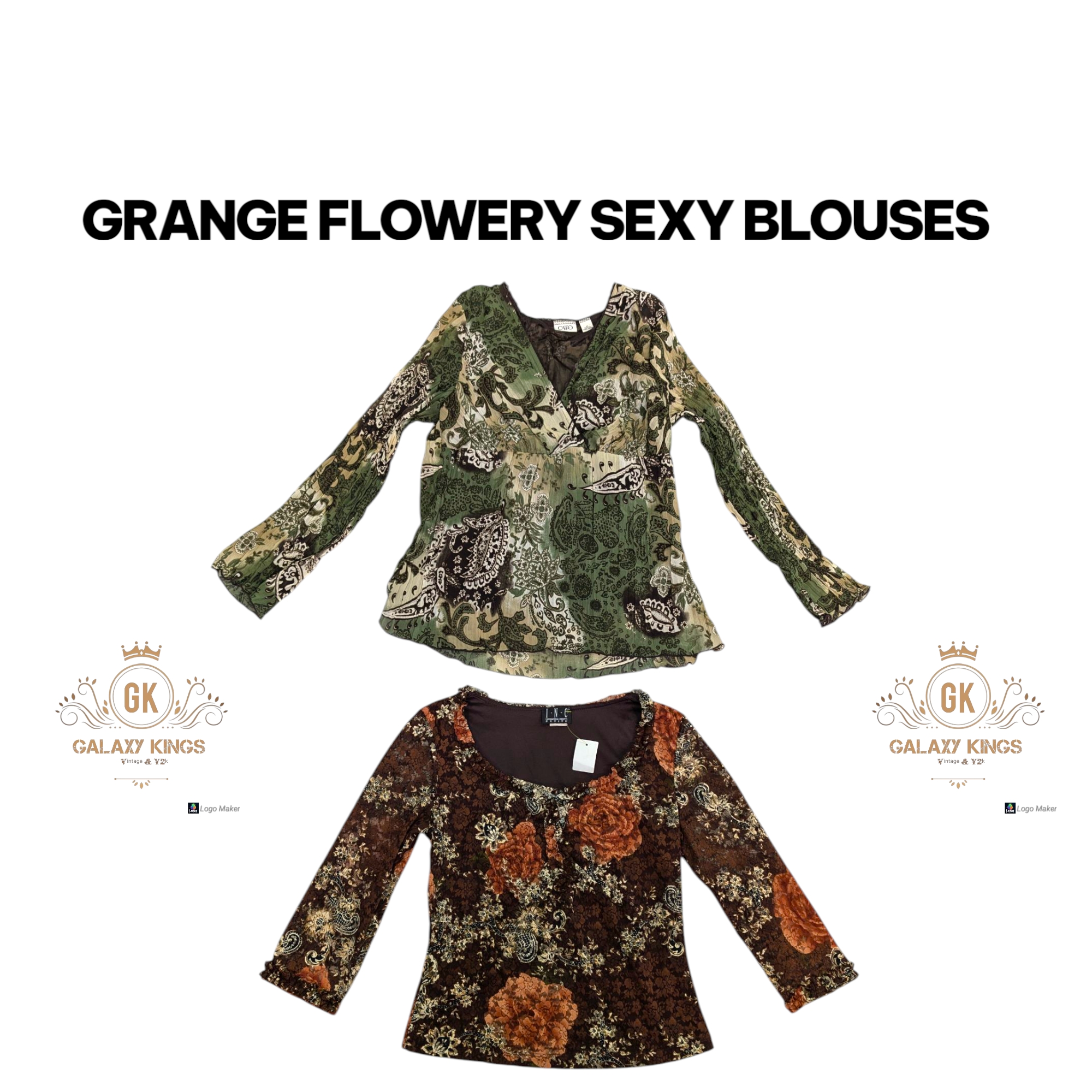 Grange Vibes Flowery Sexy Blouses