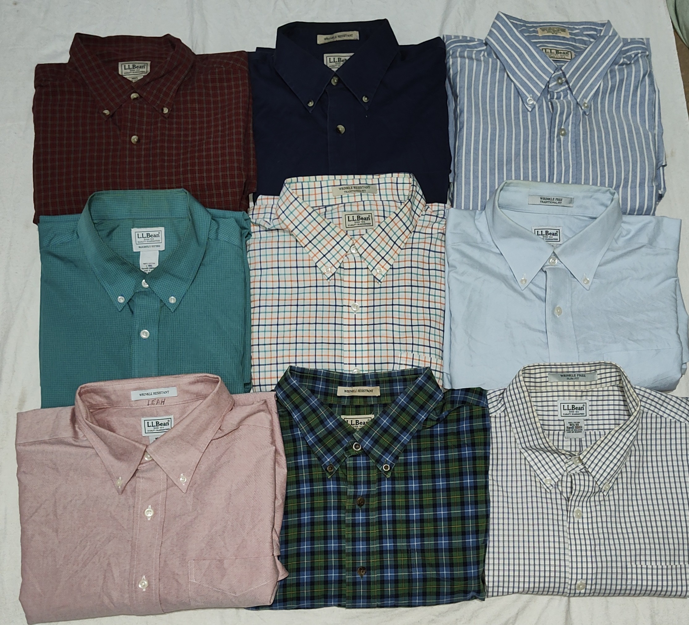 #02 L.L.Bean camicie in cotone da uomo