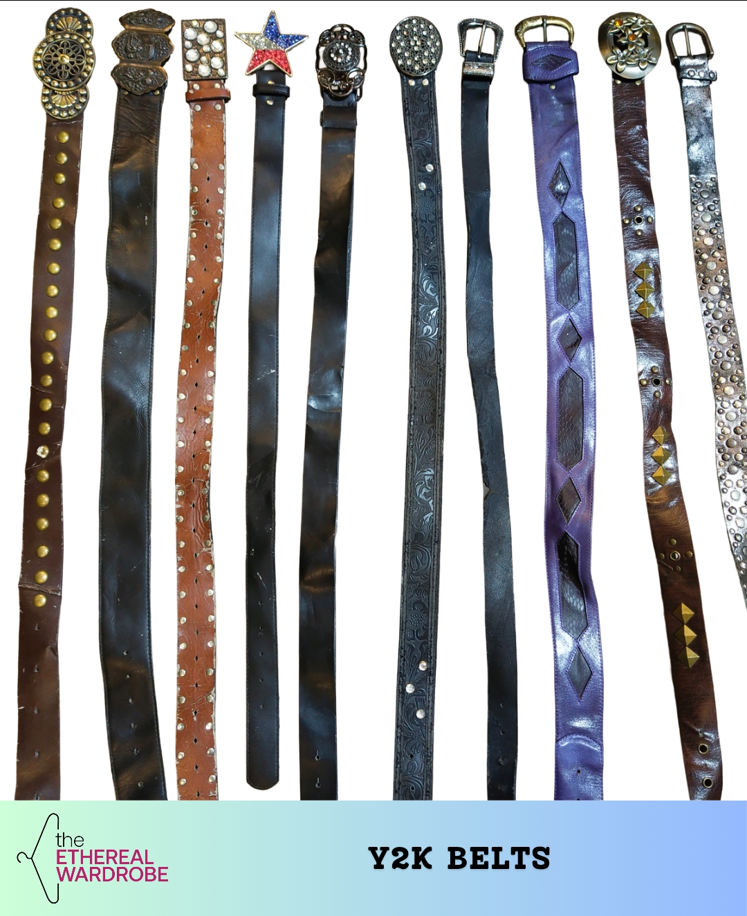 Y2K Belts bundle of 10pcs (RN#1244)