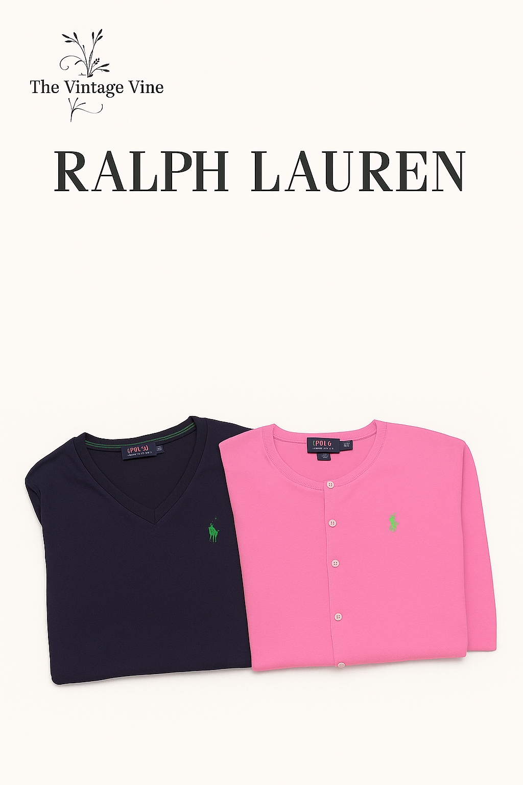 Ralph Lauren Mixed Bundle: Polo Shirts, V-Necks, Cardigans | Authentic & Curated