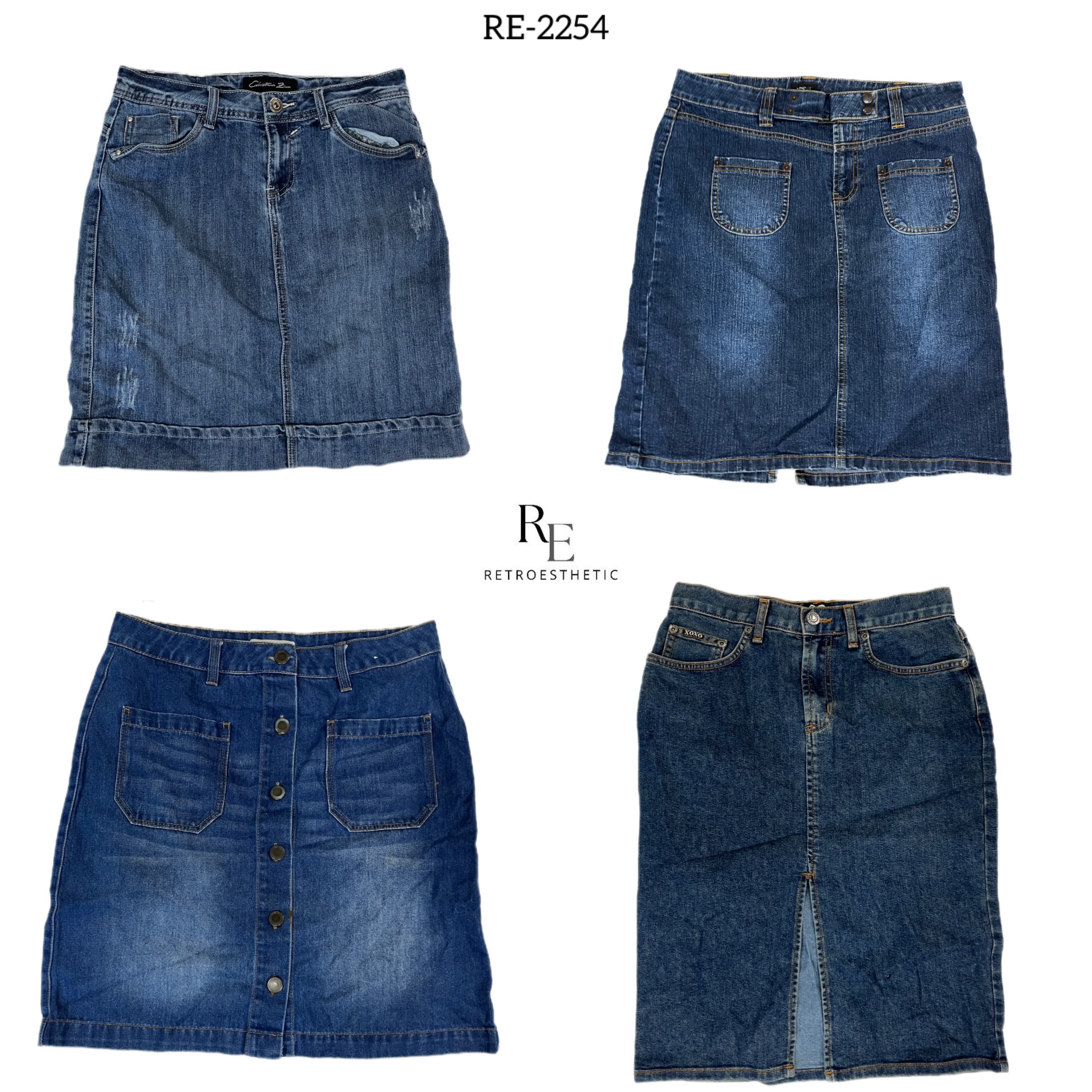Y2K IT Girl Saia Midi de Denim (RE-2254)