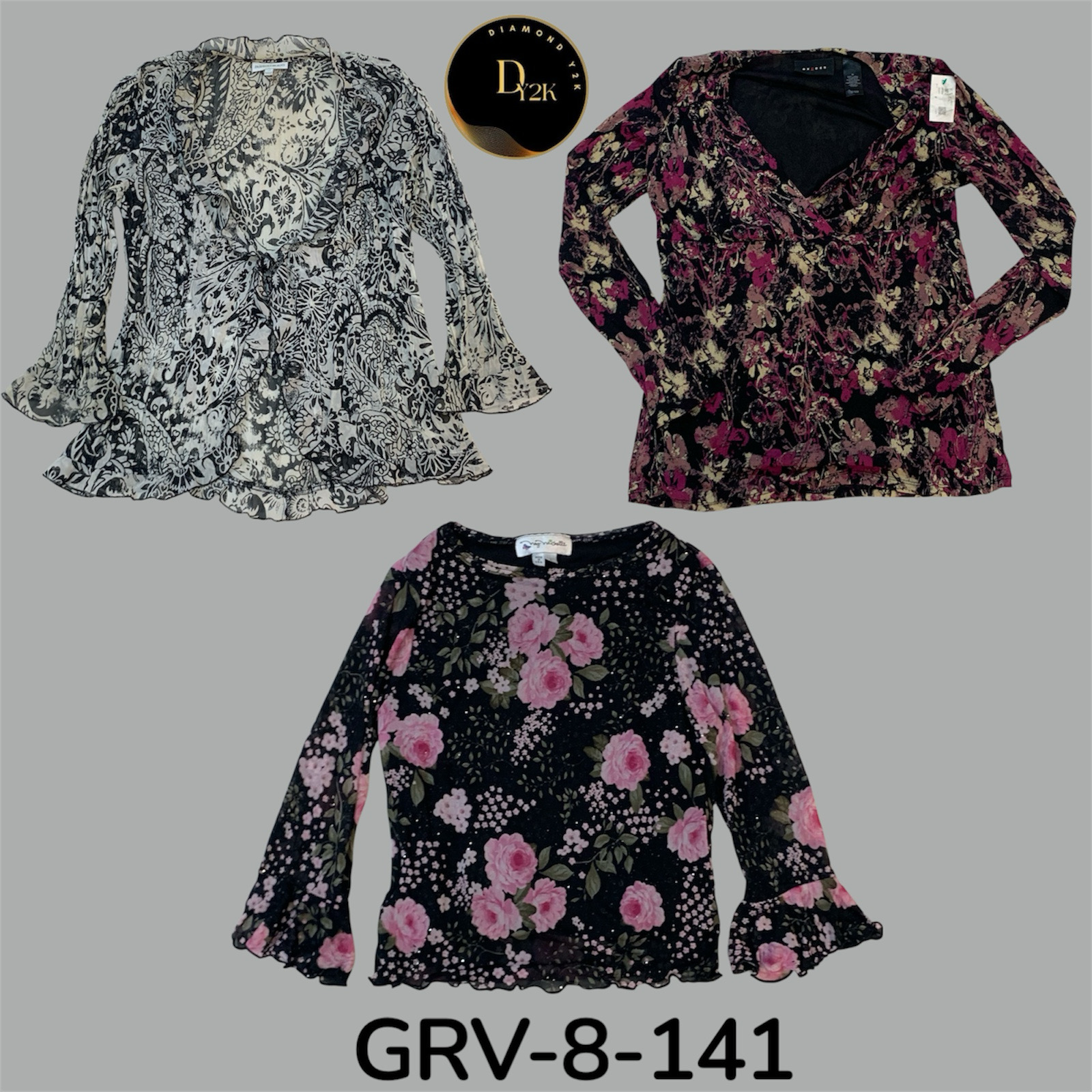 Y2k long sleeve blouse (GRV-8-141)