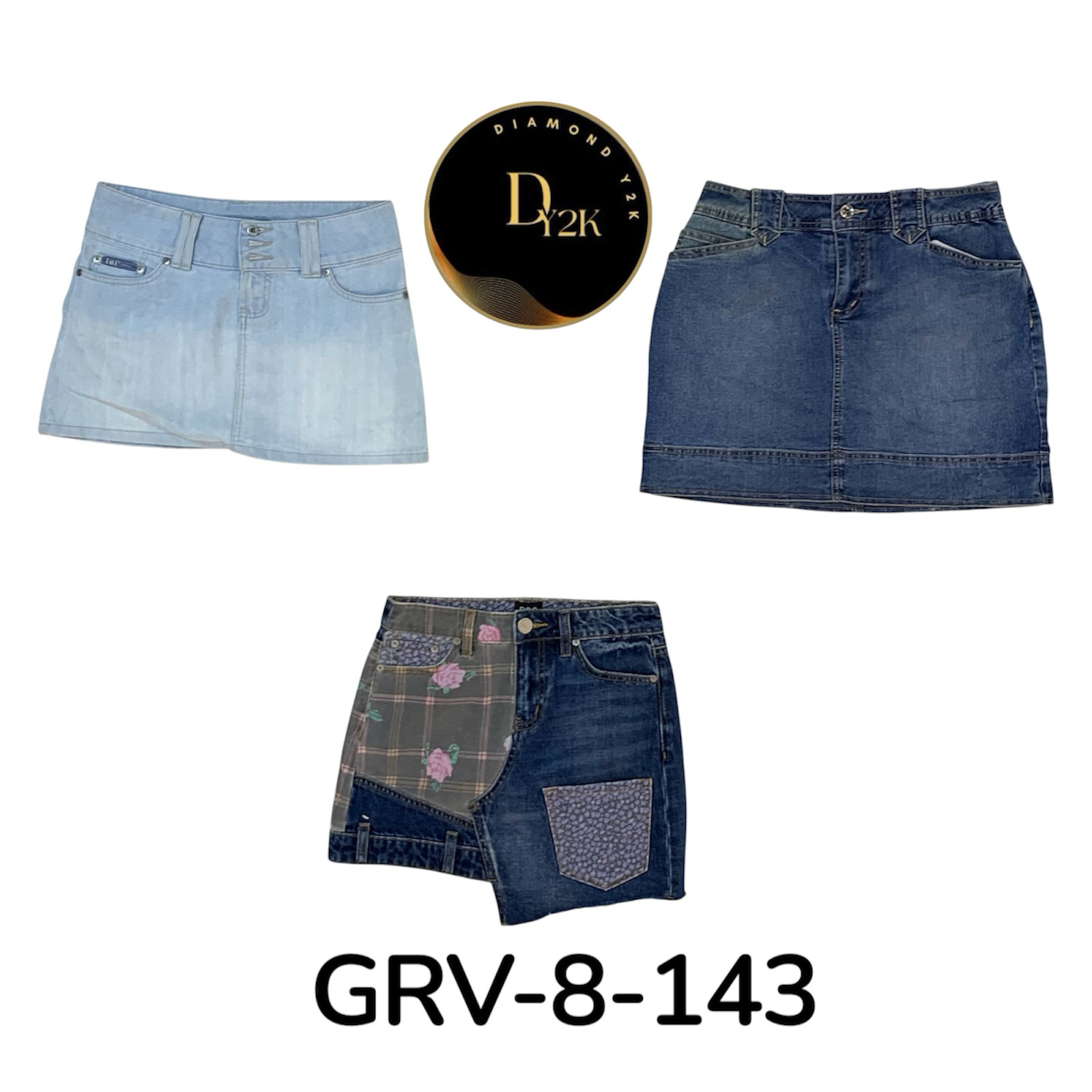 Jupe midi en denim (GRV-8-143)