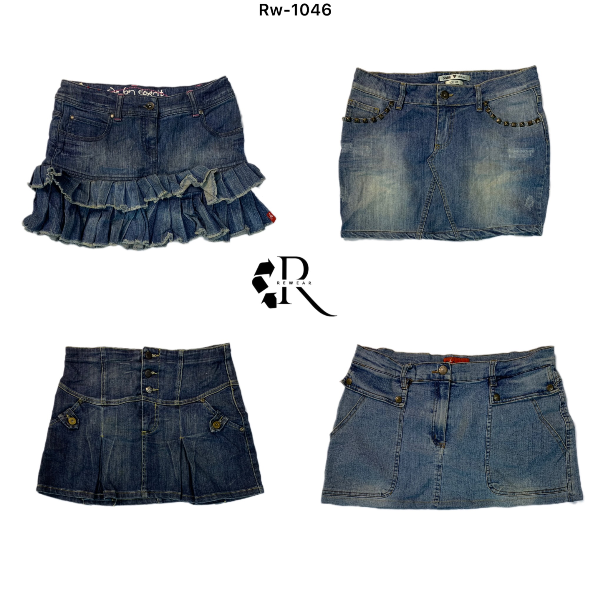 Gonne Mini in Denim dell'Era Britney Y2K (RE-2274)