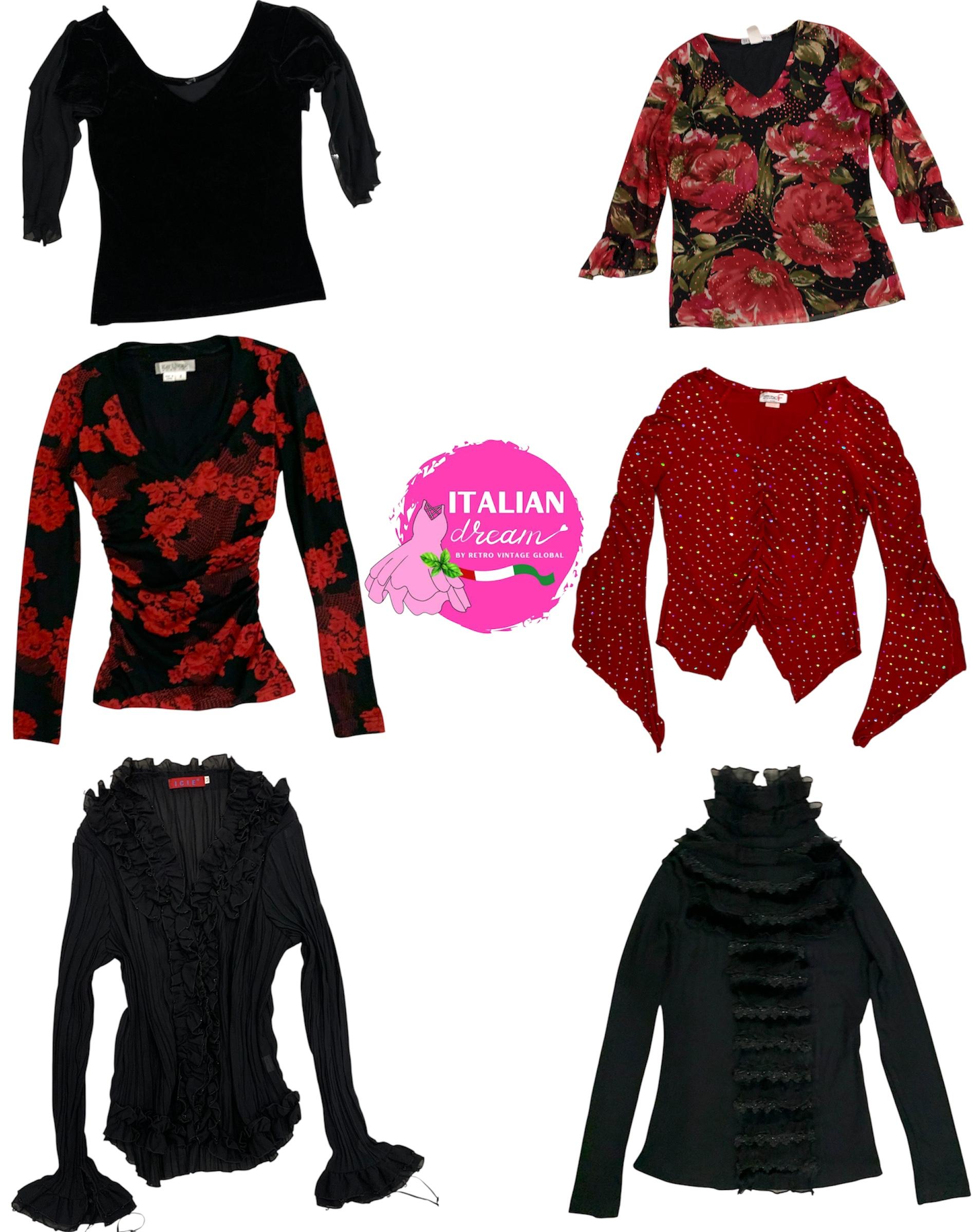 y2k Tops Bold Noir