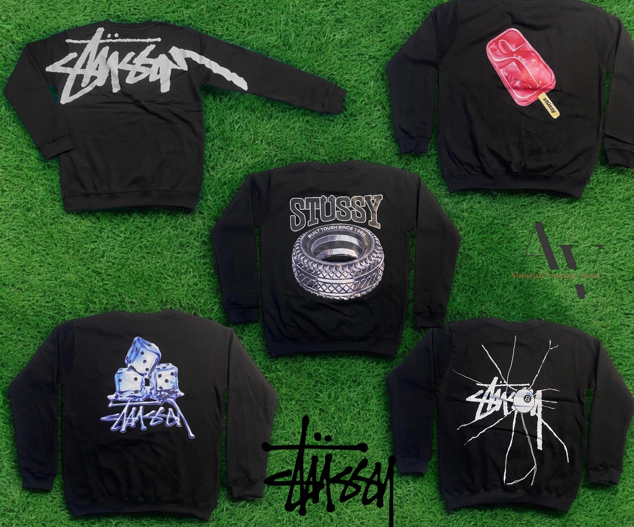 Stussy rework style mixed sweatshirts
