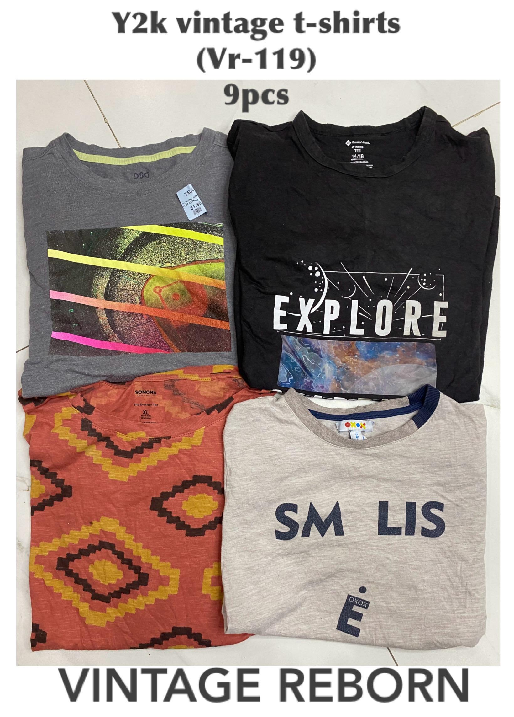 Y2k vintage printed T shirts (VR-0119) bales