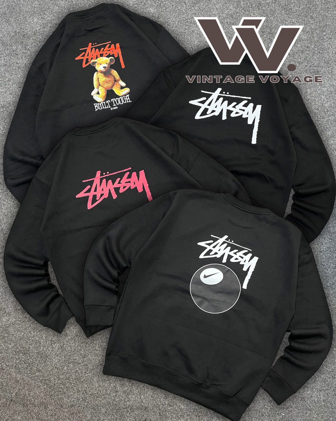 Stussy Rework Style Graphic Sweatshirt - #12825