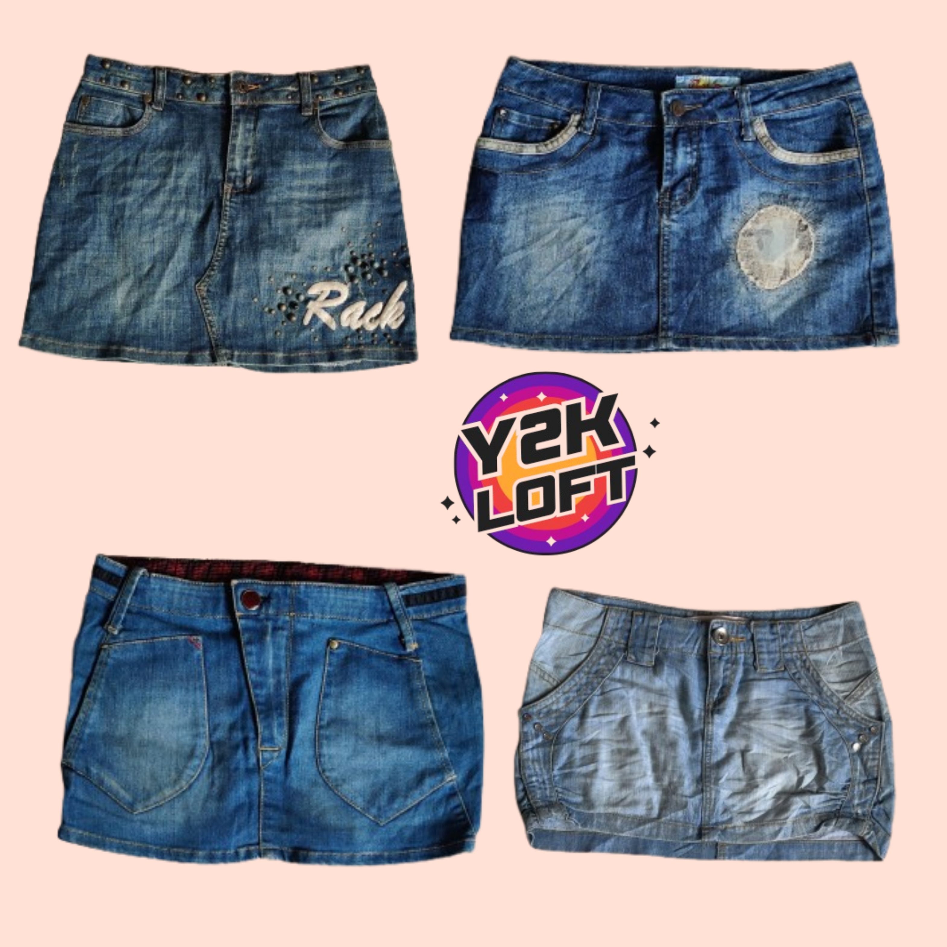 Y2K Bestseller Gonne Mini in Denim