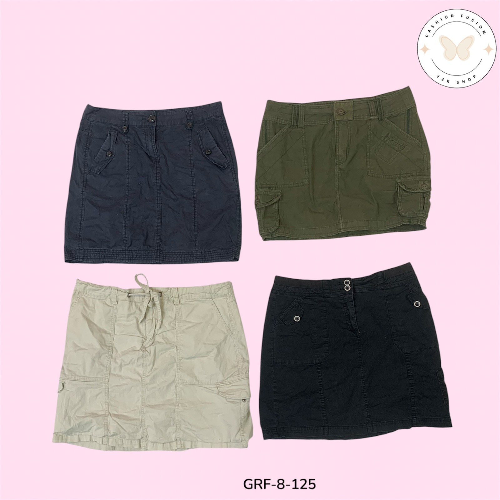 2000s Distressed Mini Skirt – Retro Festival Outfit (GRF-8-125)