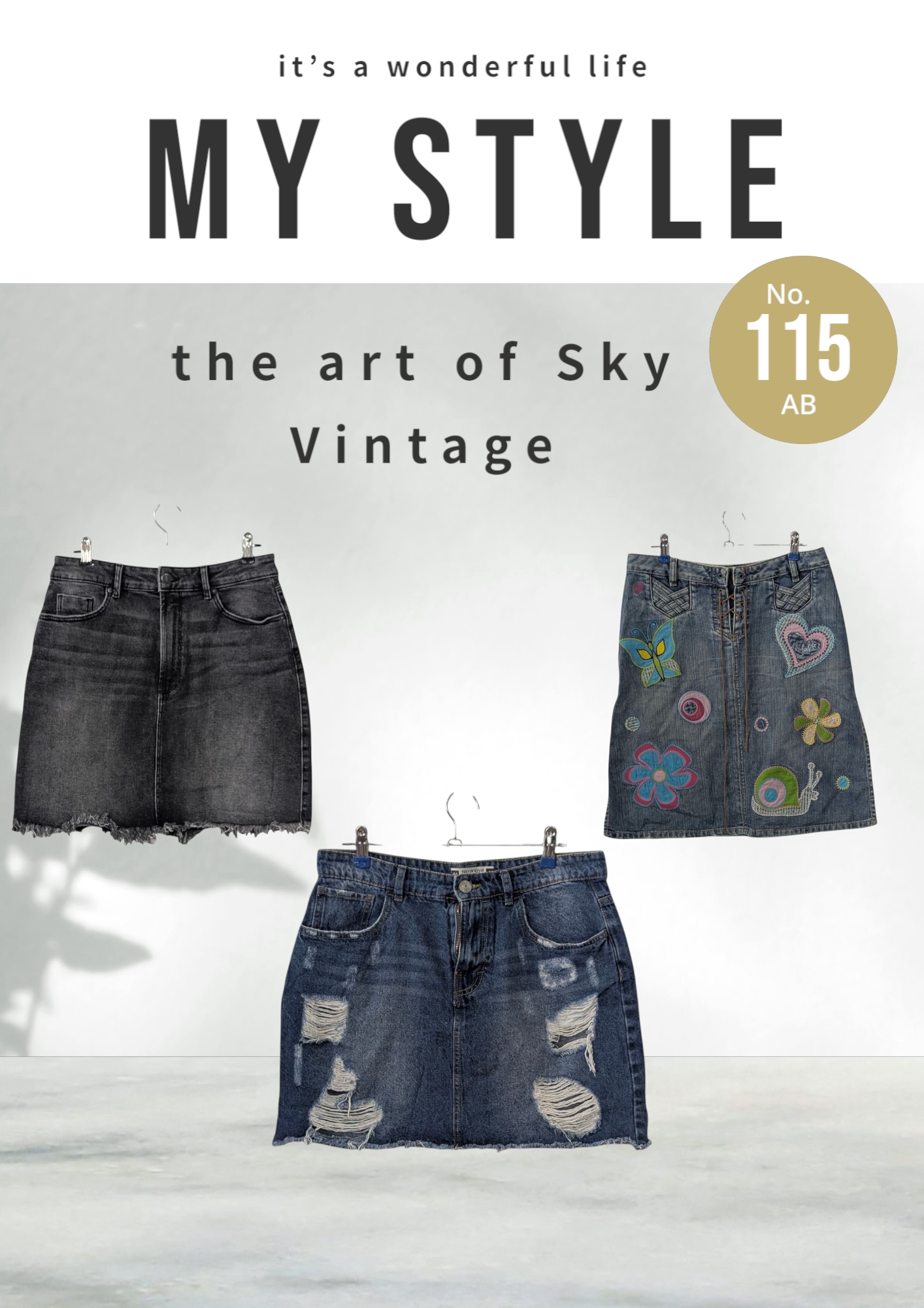 Gonne in denim Y2K (AB 115)