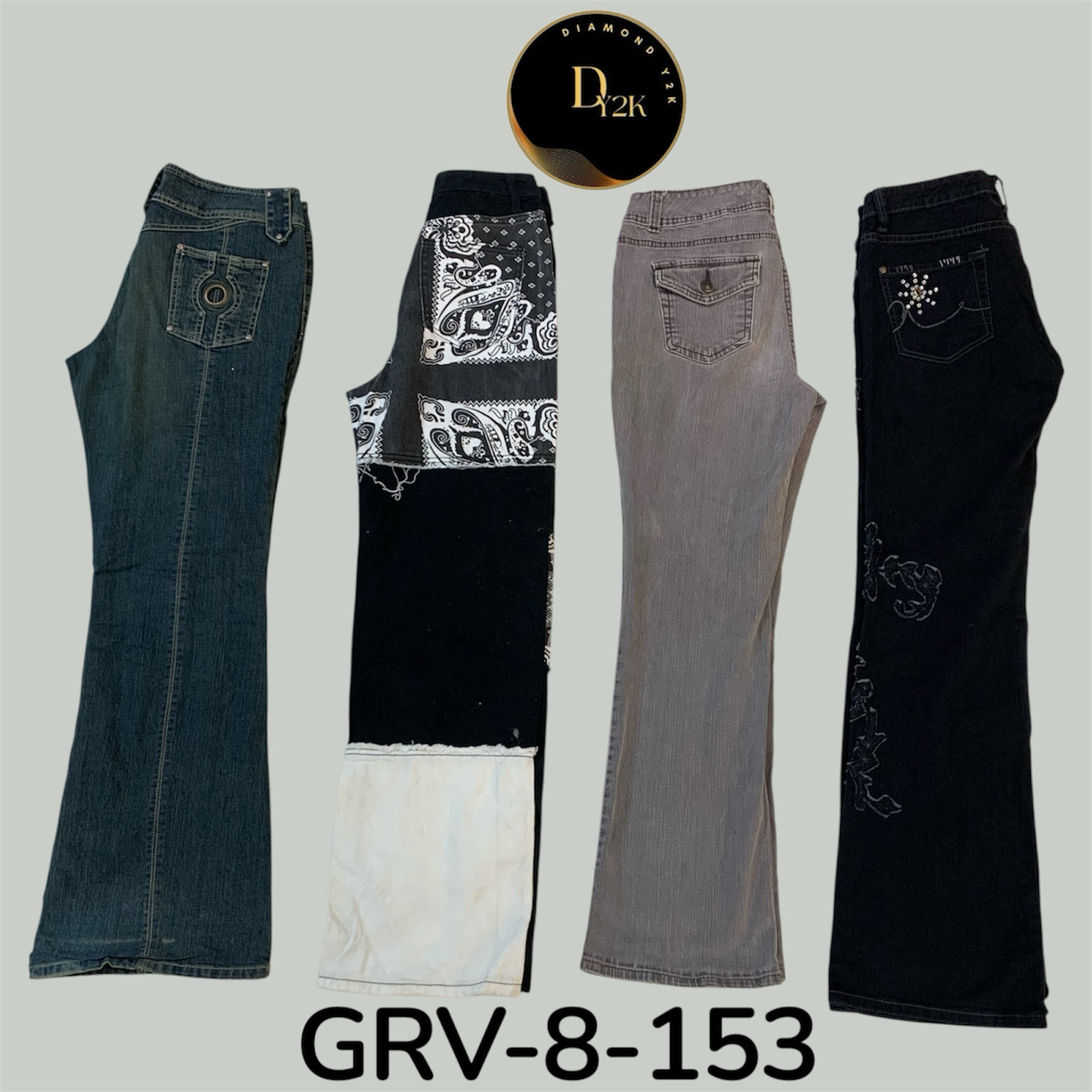 Y2k flared jeans (GRV-8-153)
