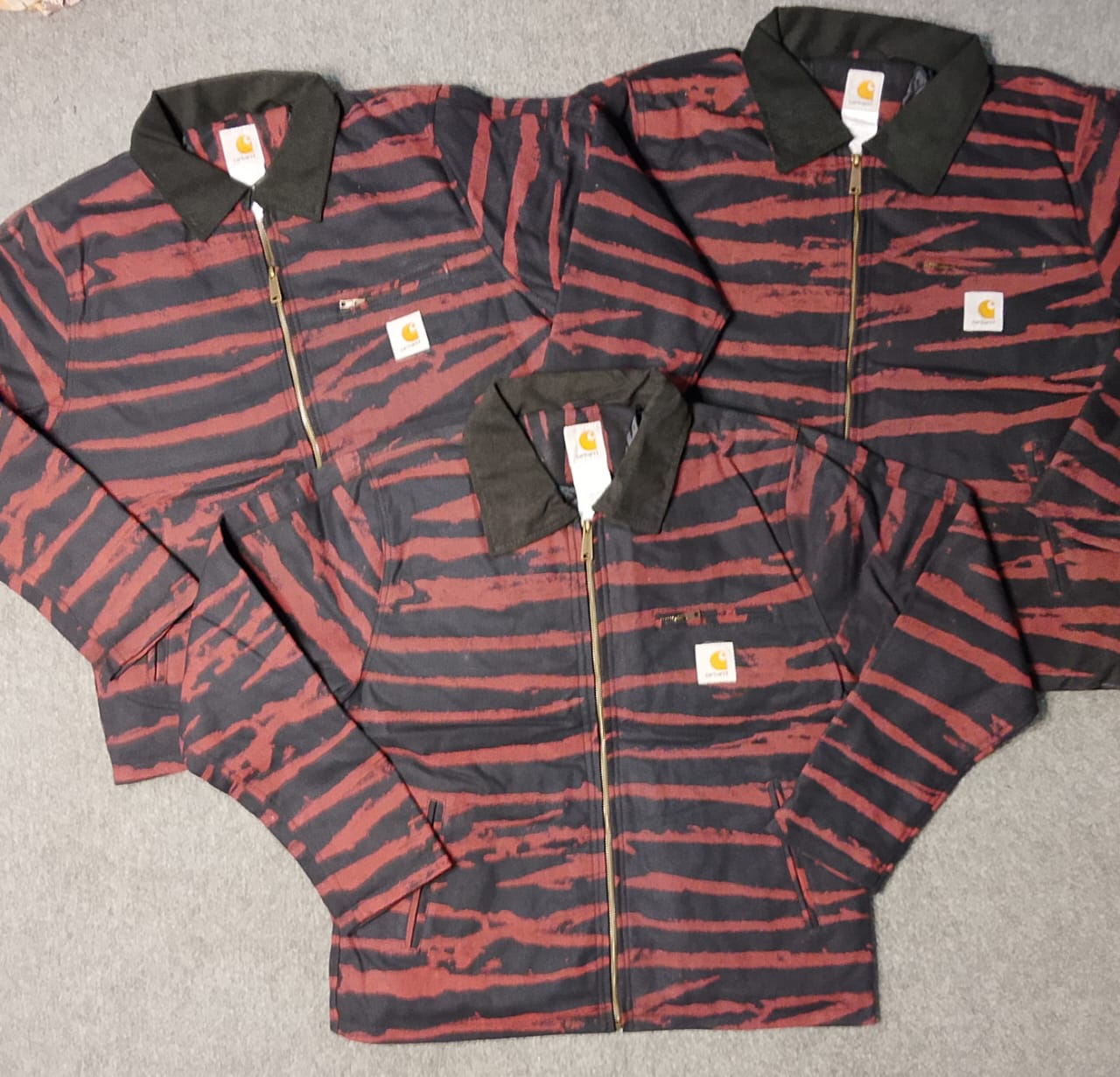 Carhartt red tiger rework style jacket