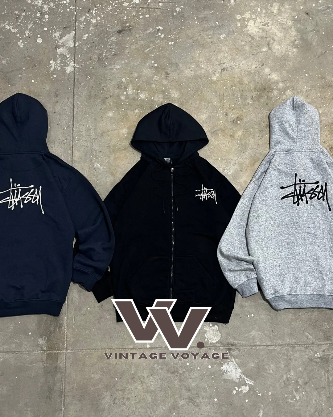 Stussy Stile Rielaborato Felpe con Cappuccio Ricamate con Zip - #13825