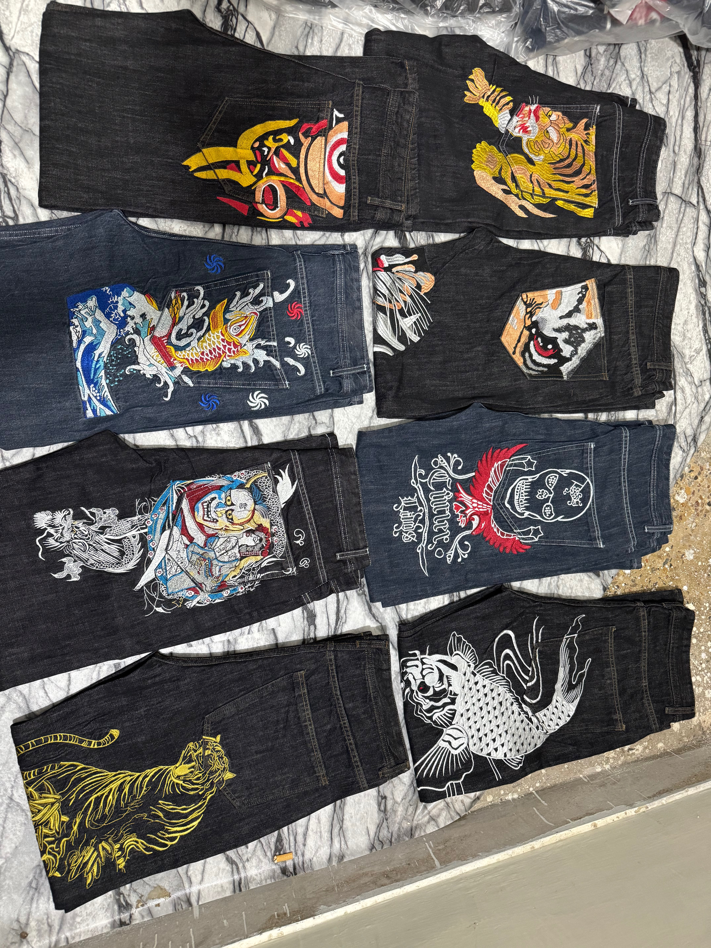 Jean Hip Hop Baggy Vintage – Denim Brodé | Style Streetwear