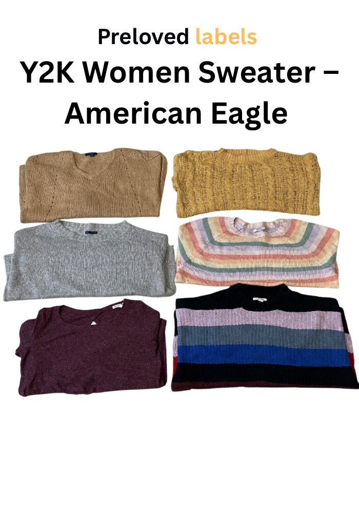 Y2K Women’s Sweater – American Eagle, Bundle –(Wcv: 391)