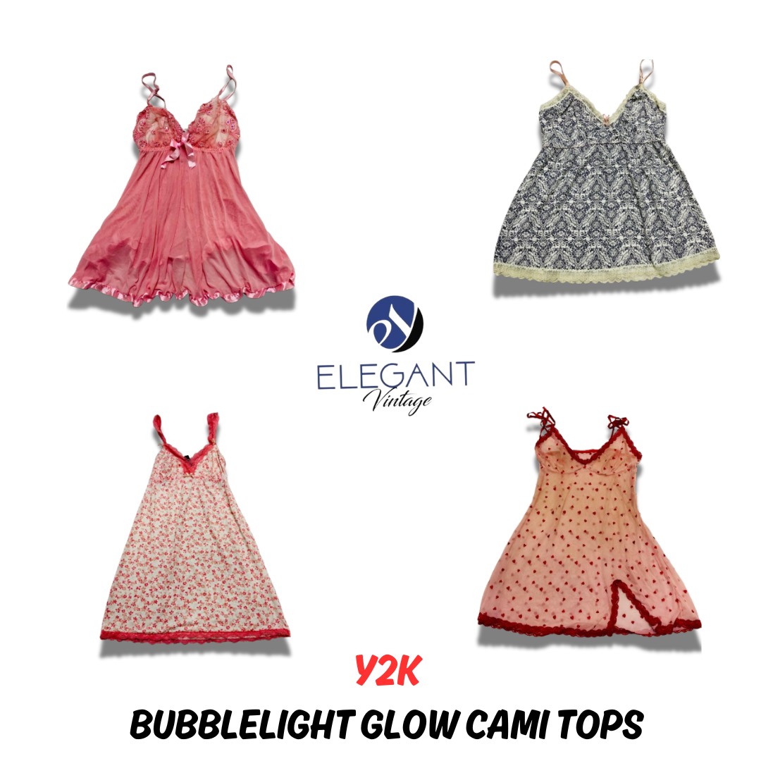 Y2K Bubblelight Glow Cami Tops - EV0828