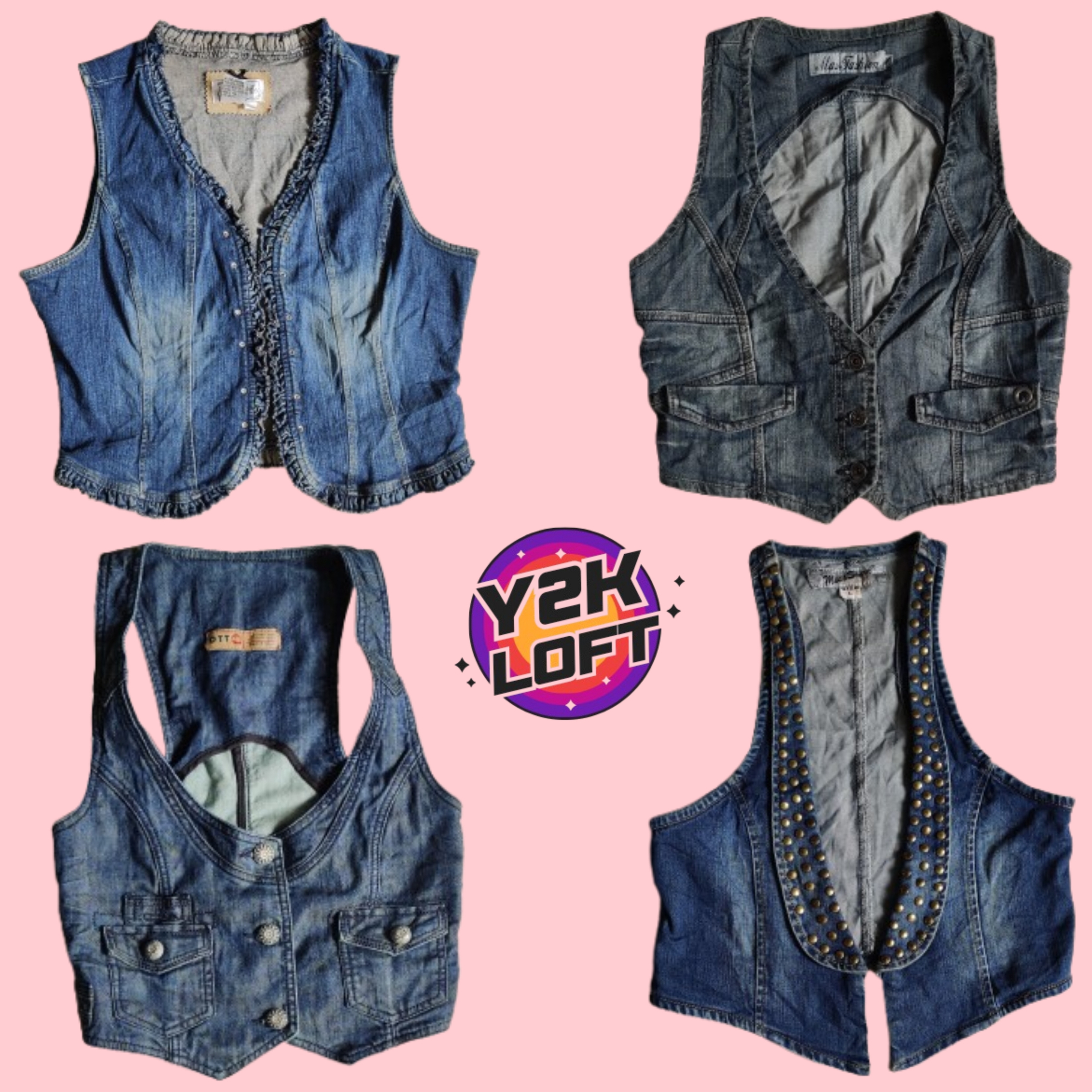 Coletes de Denim para Meninas Únicas Y2K