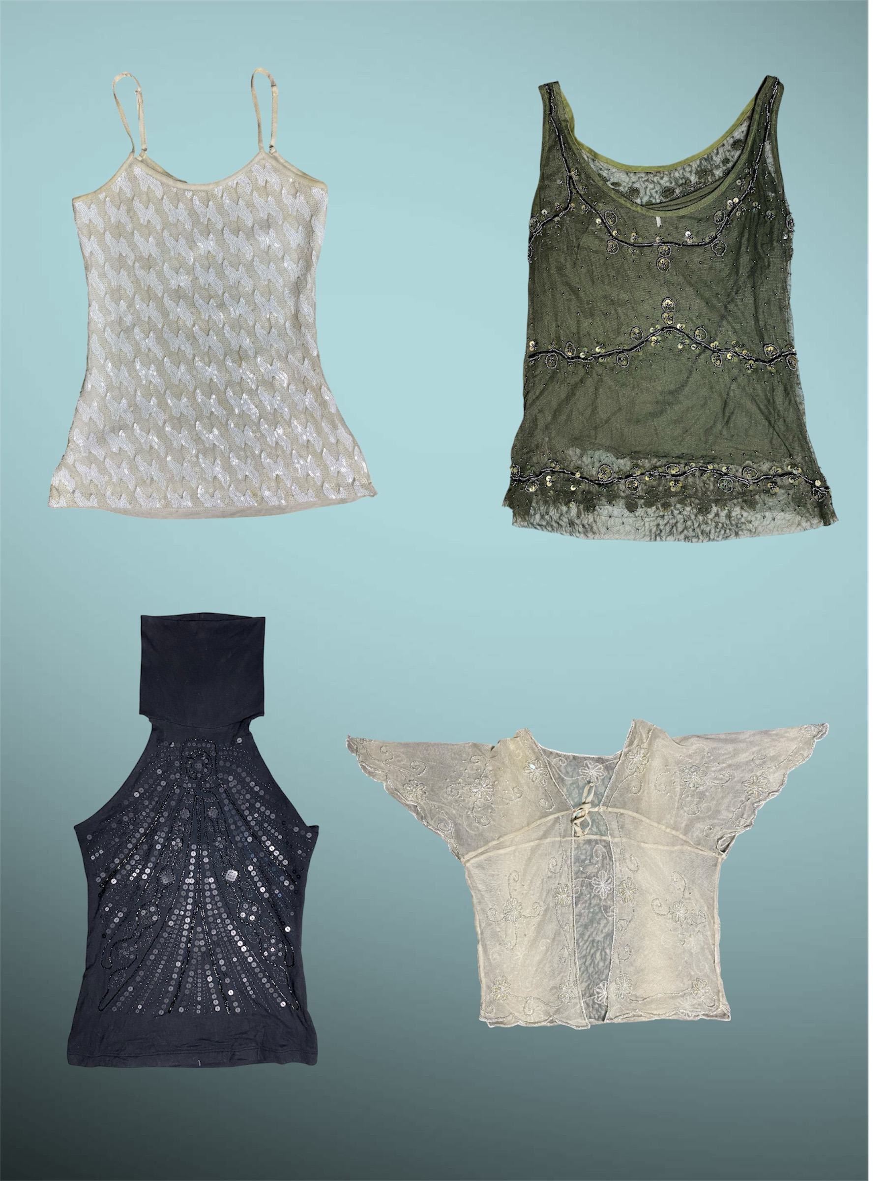 Y2K beaded Tops (TS:671)