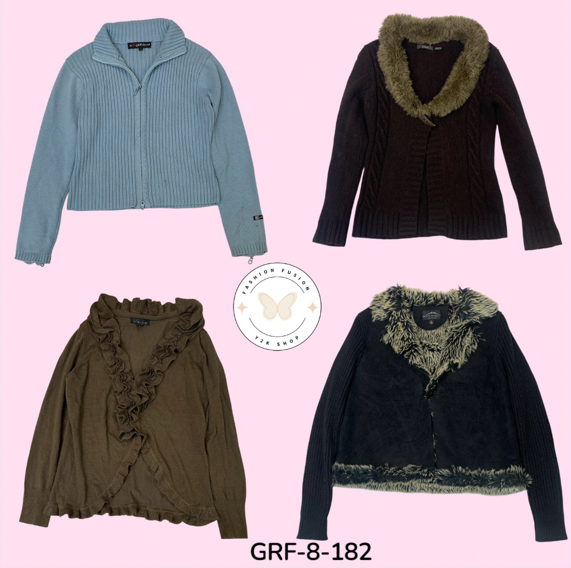 Y2K Cable Knit Net Sweater – Oversized Retro Vibes (GRF-8-182)