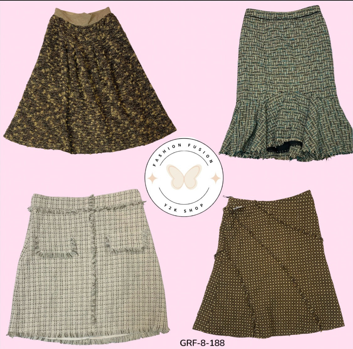 Retro Y2K Wool Skirt – Soft, Cozy, Iconic (GRF-8-188)