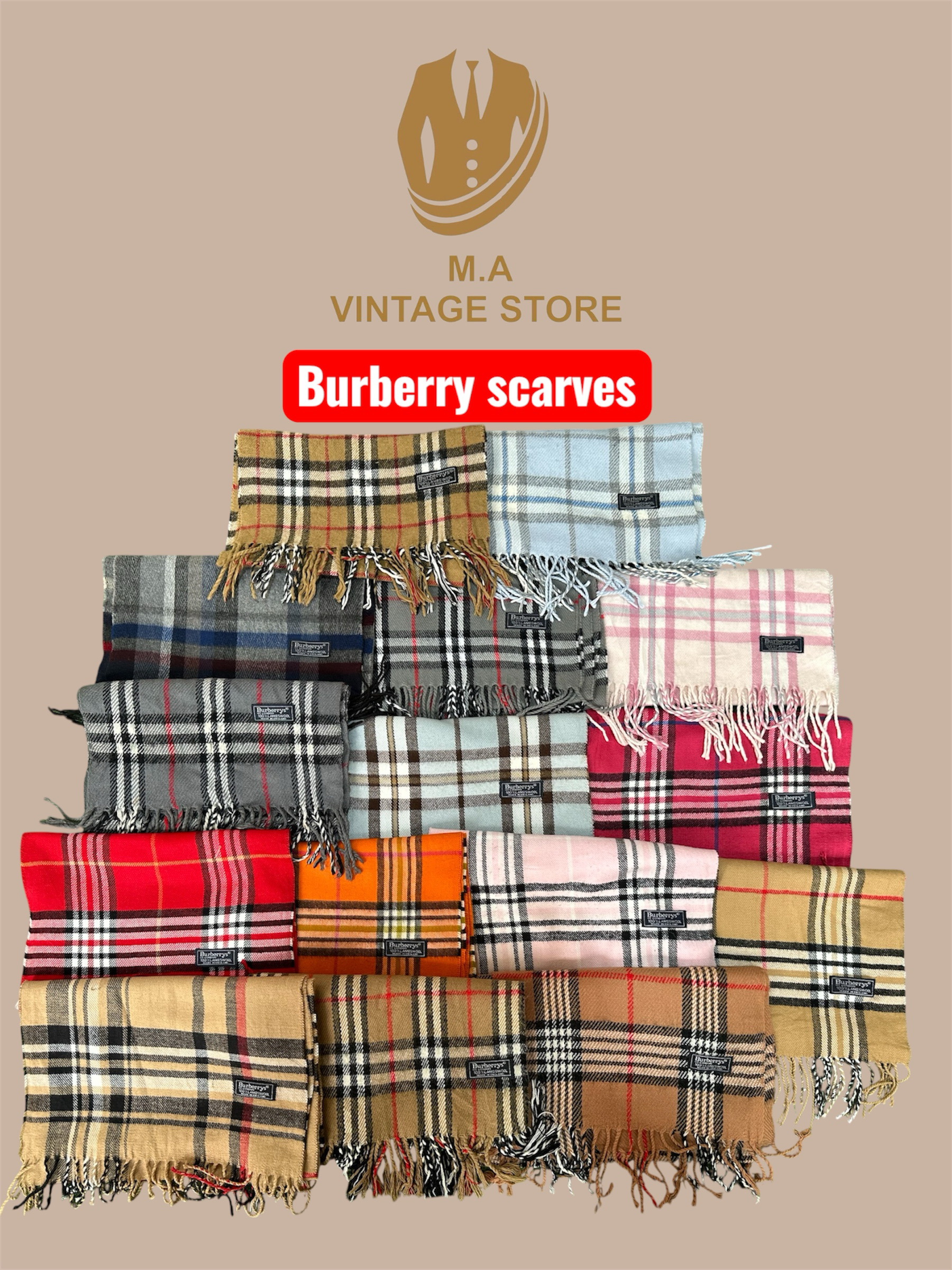 Branded Burberry scarves