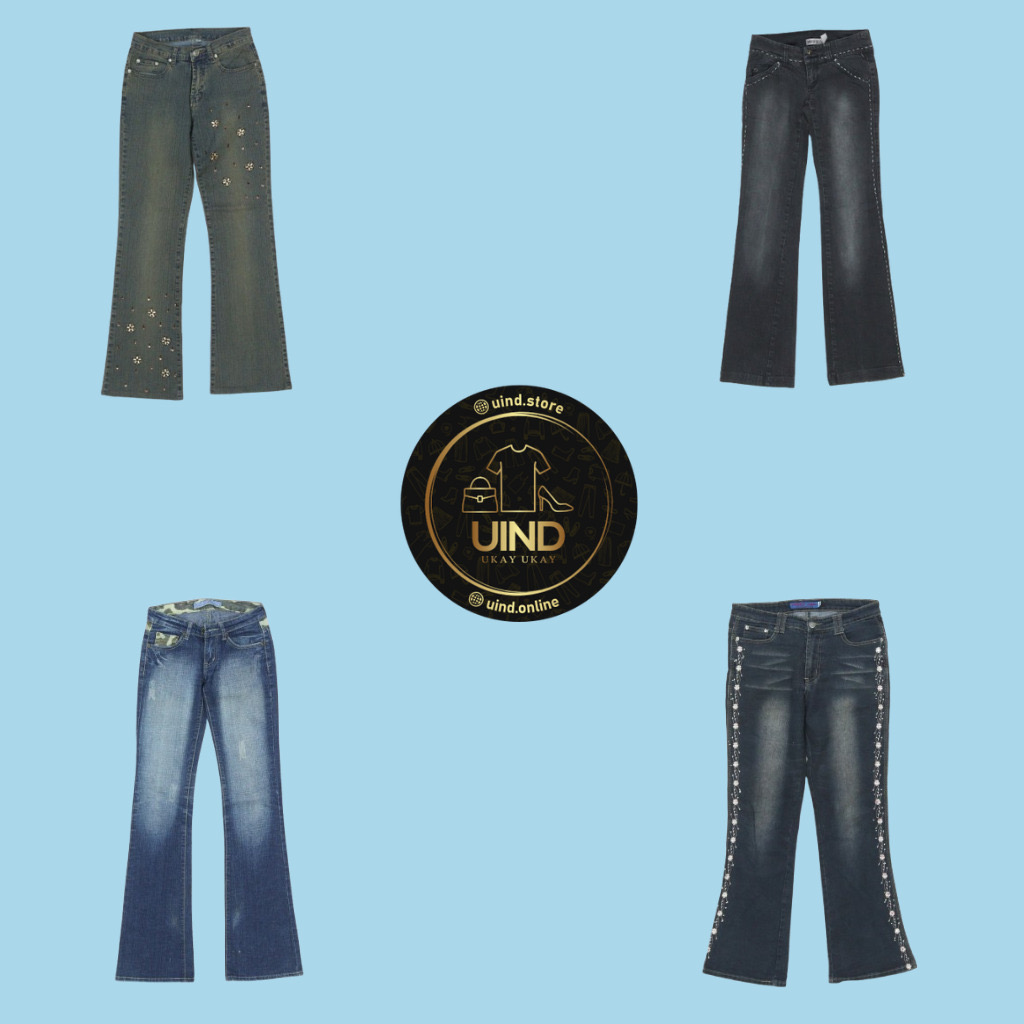 Y2K Skyline Schlagjeans