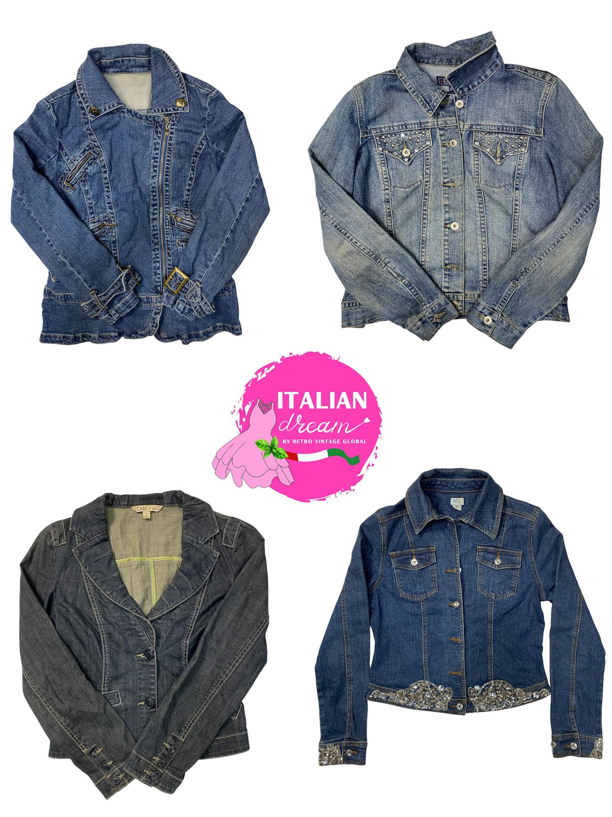 Y2k unique denim jackets