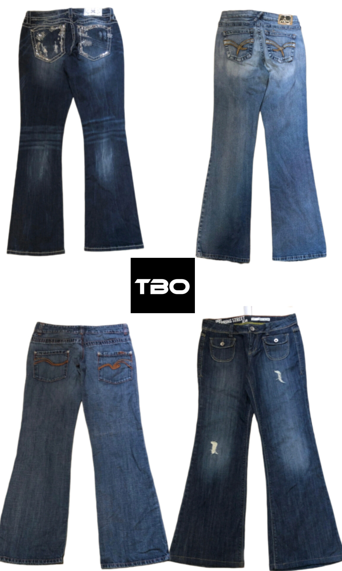 Jeans low rise and detailing