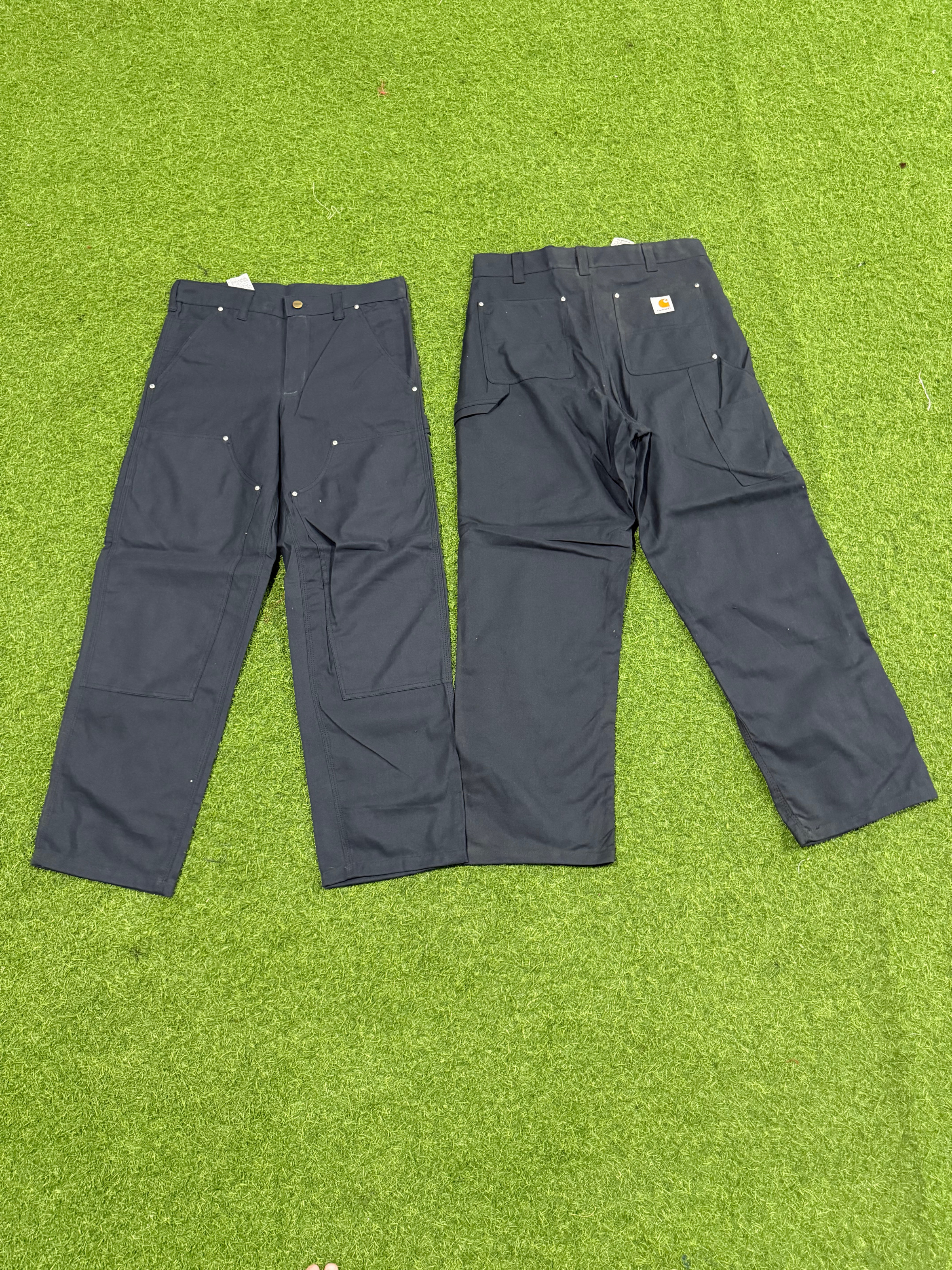 Pantalon noir Carhartt de style retravaillé