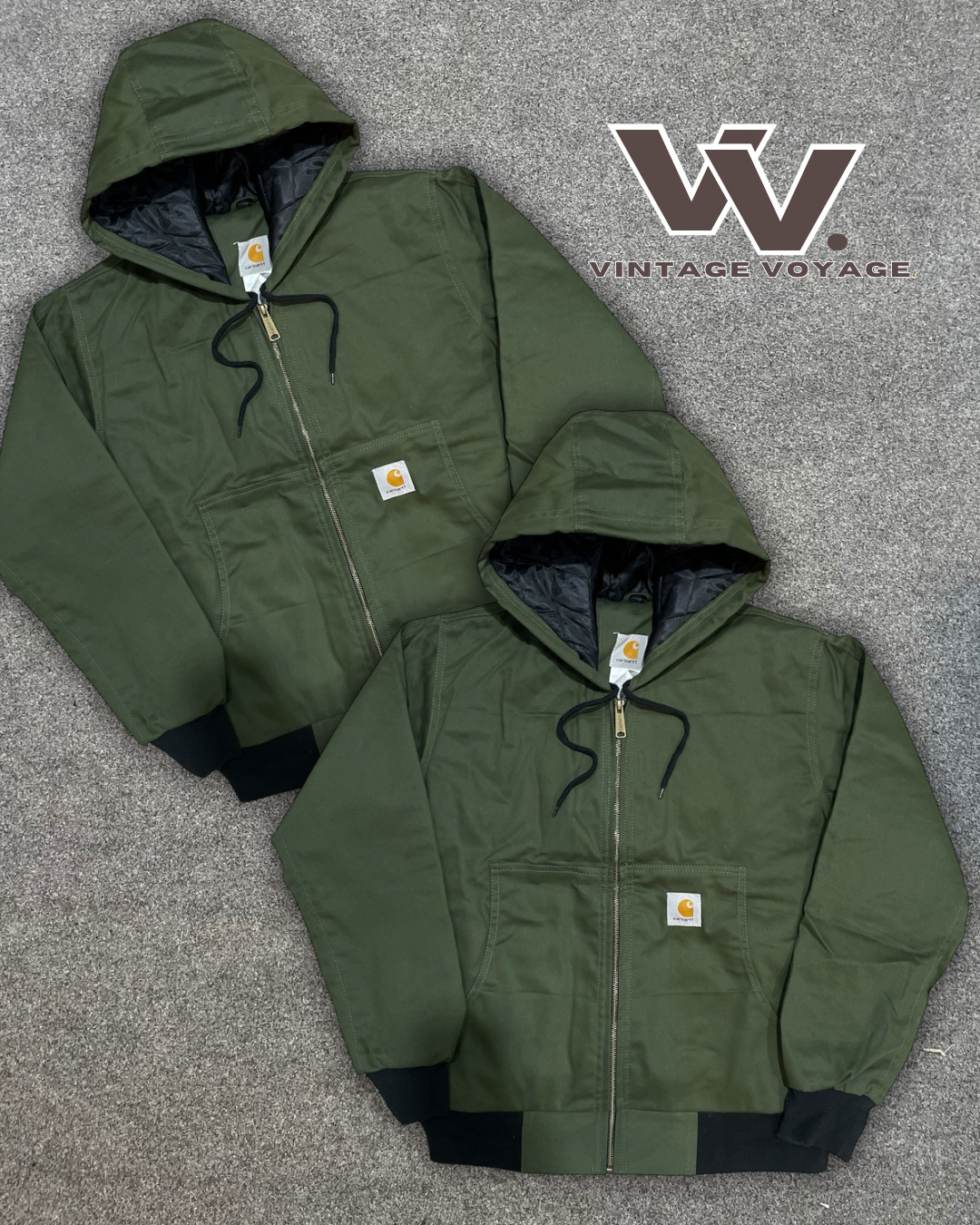 Carhartt Rework Style Oliv Active Jacken - #15825