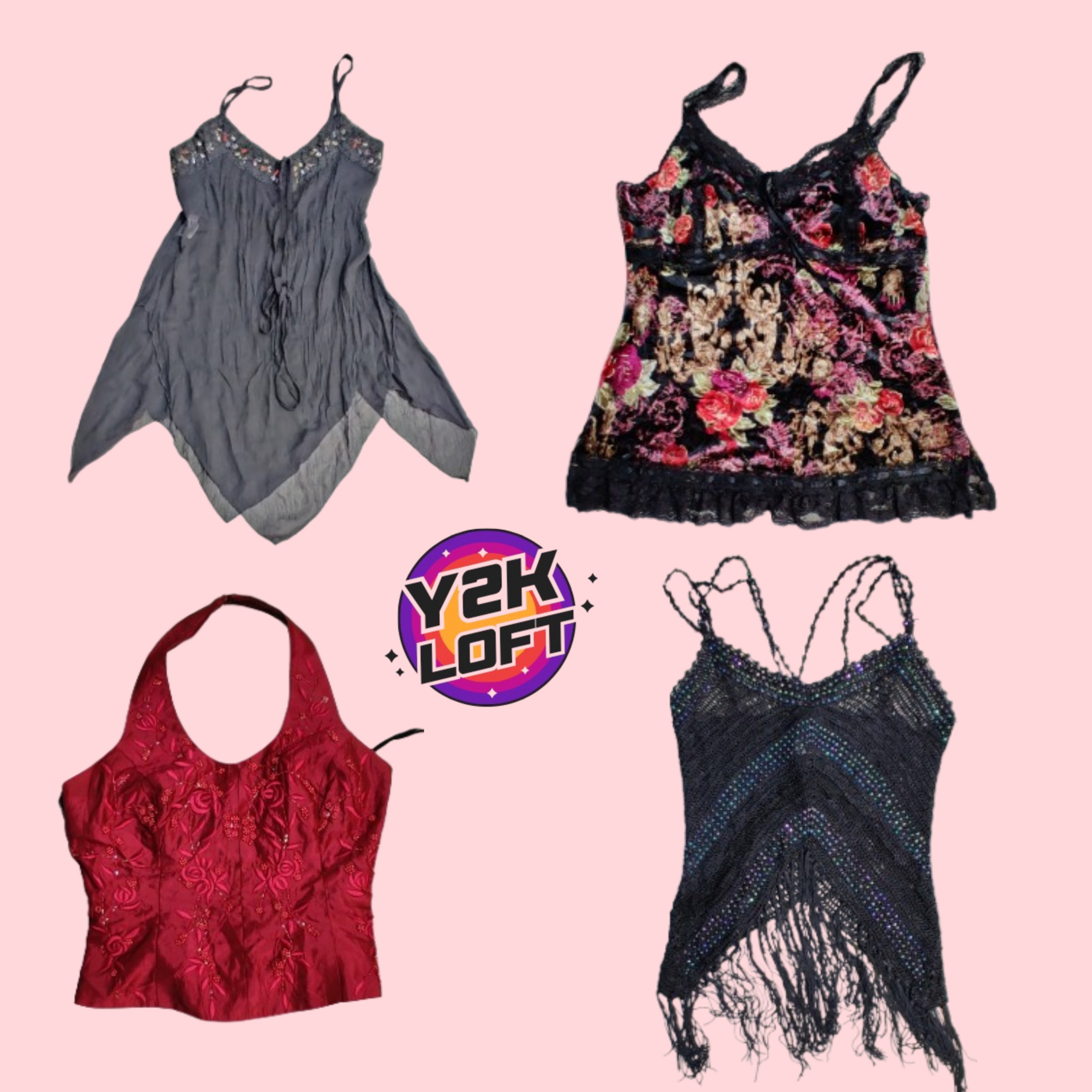 Y2K Love Story Cami Tops
