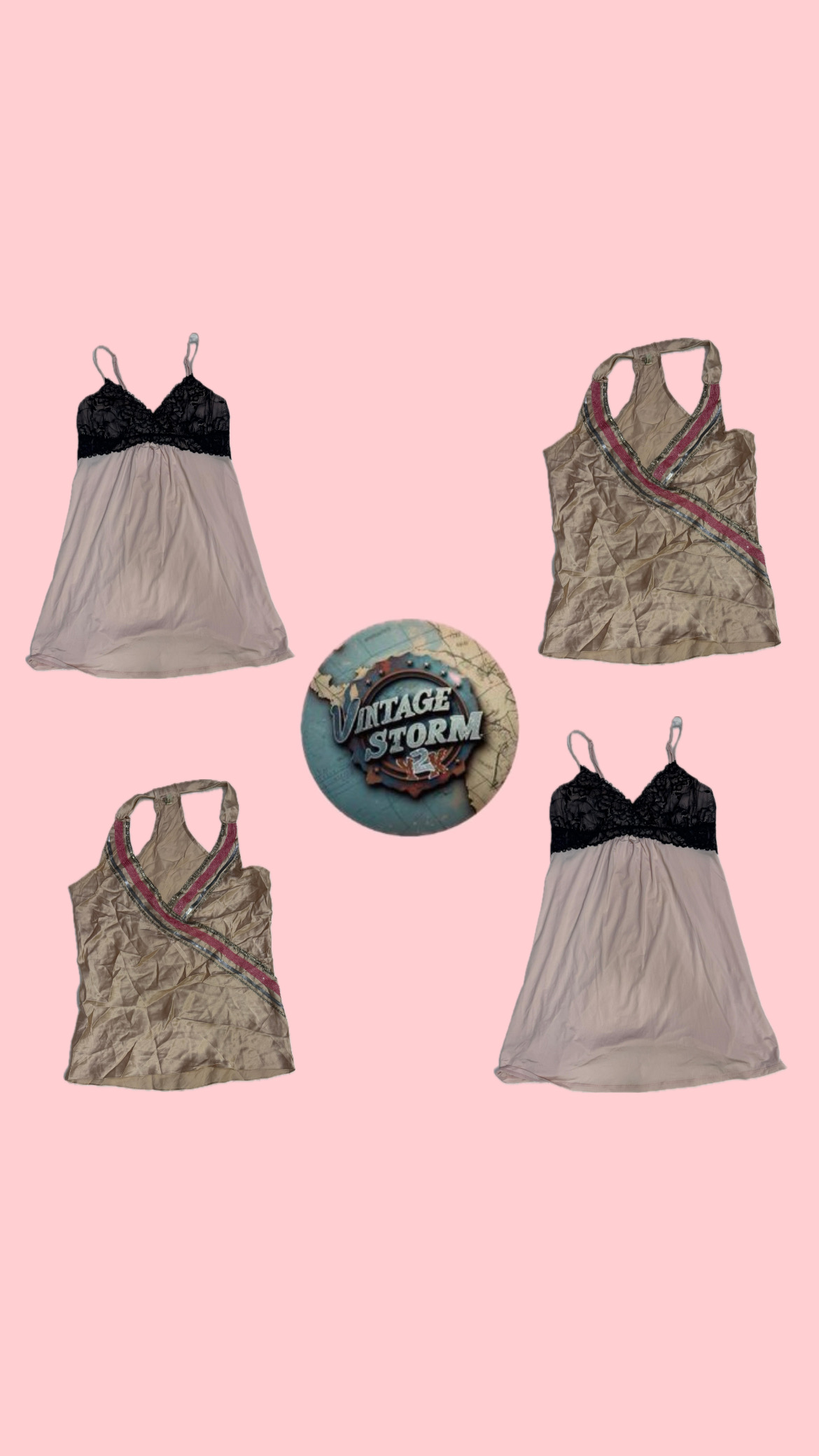 Y2K Sweet Girl Silk Cami Tops