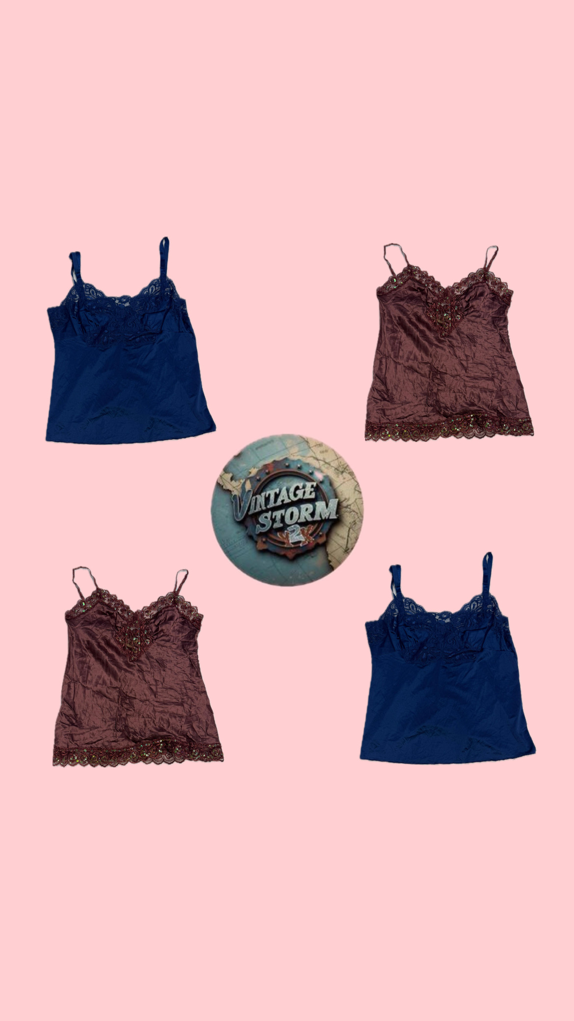 Y2K Pretty Cami Pick Tops