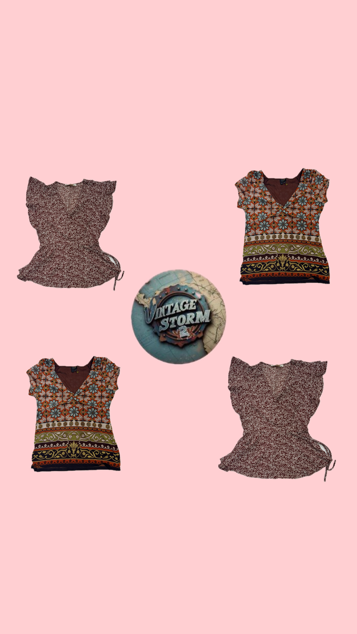 Y2K Romantic Vibe Floral Blouses
