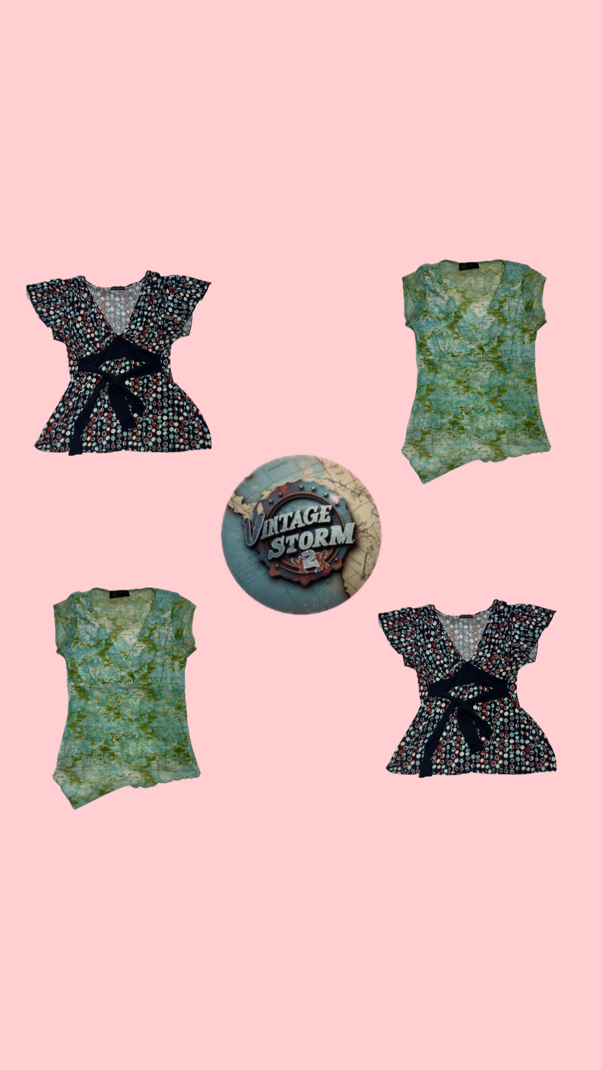 Y2K Fairy Vibe Poly Blouses