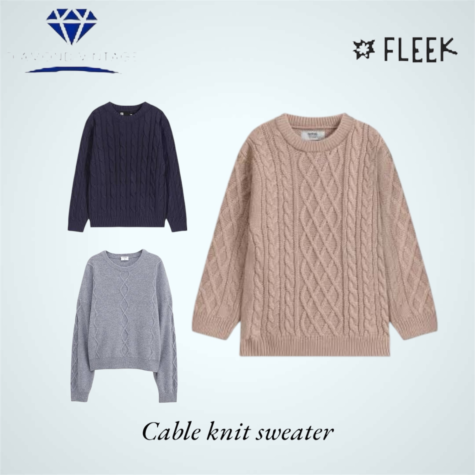 Cable knit sweater  (DV-8- 159)