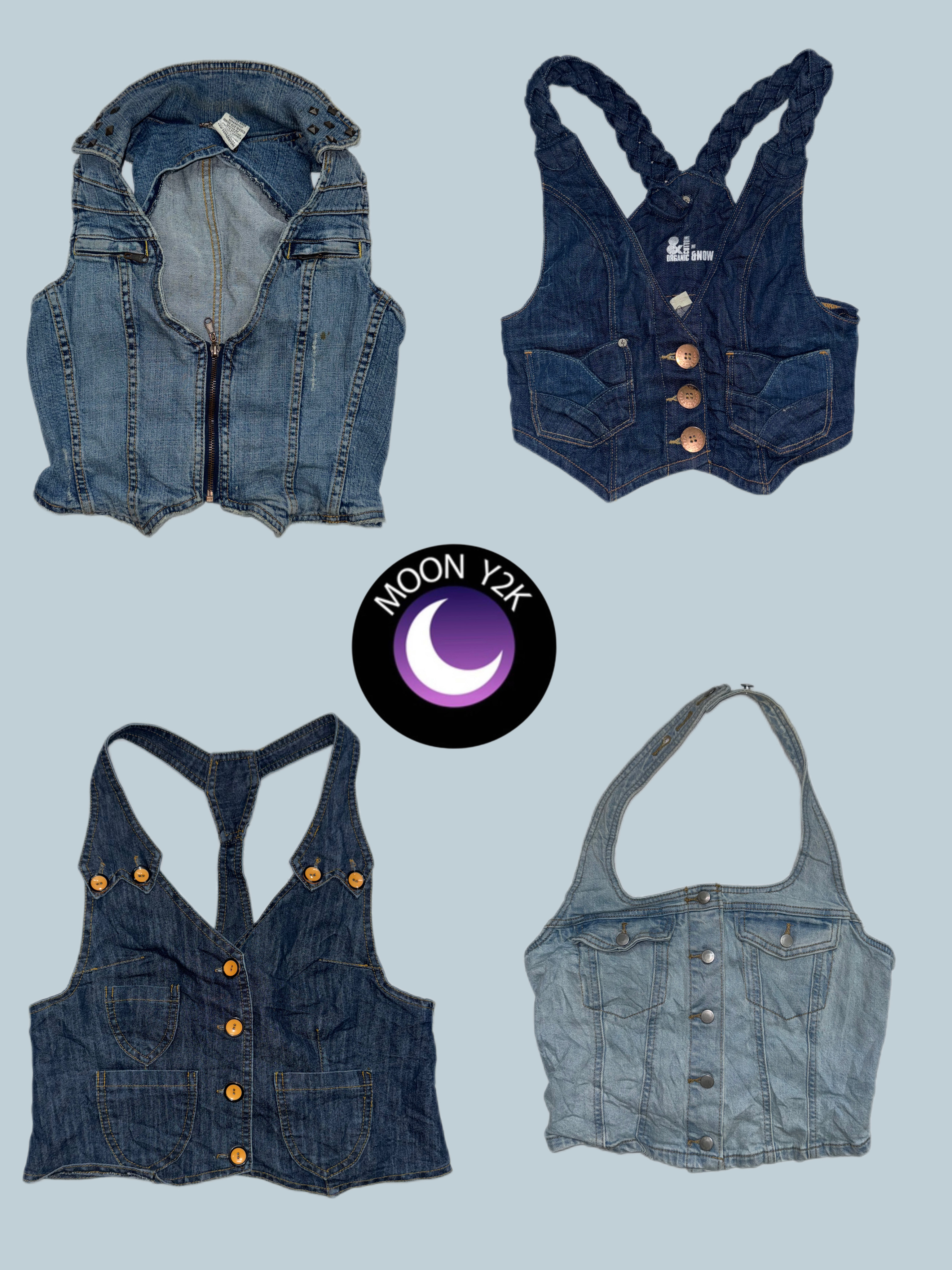Hauts en denim Y2K italiens Bale (M-521)