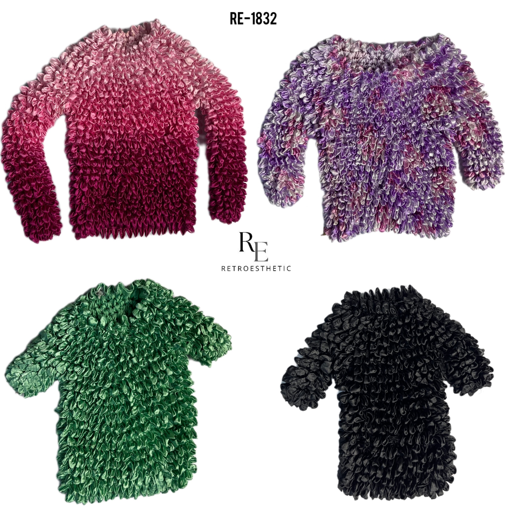 Y2K Unique Popcorn/ Bubble Tops (RE-1832)