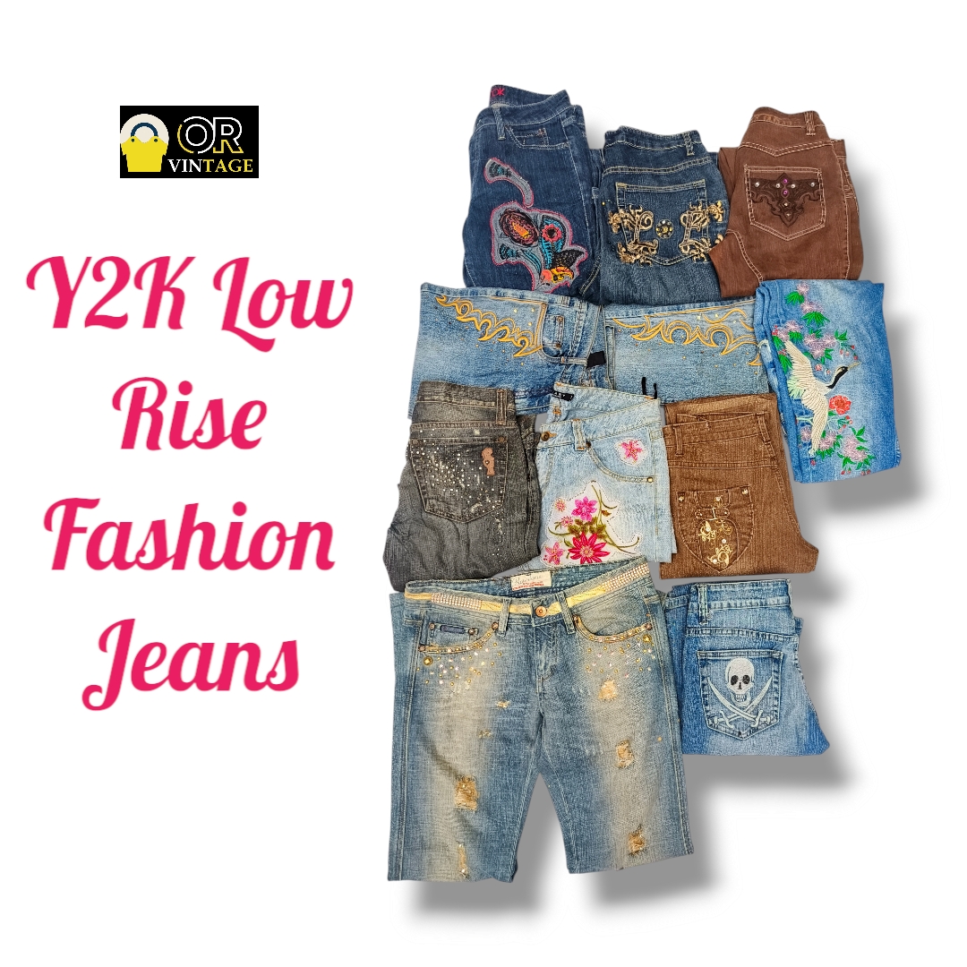 Jeans taille basse Y2K