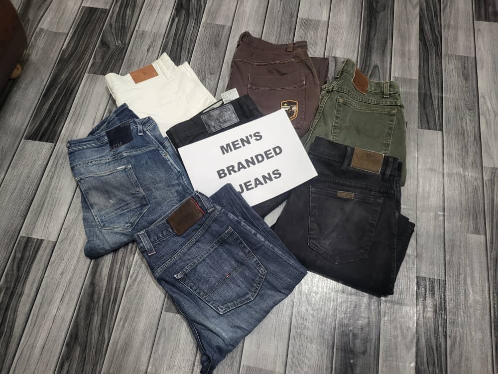 Men mix branded jeans