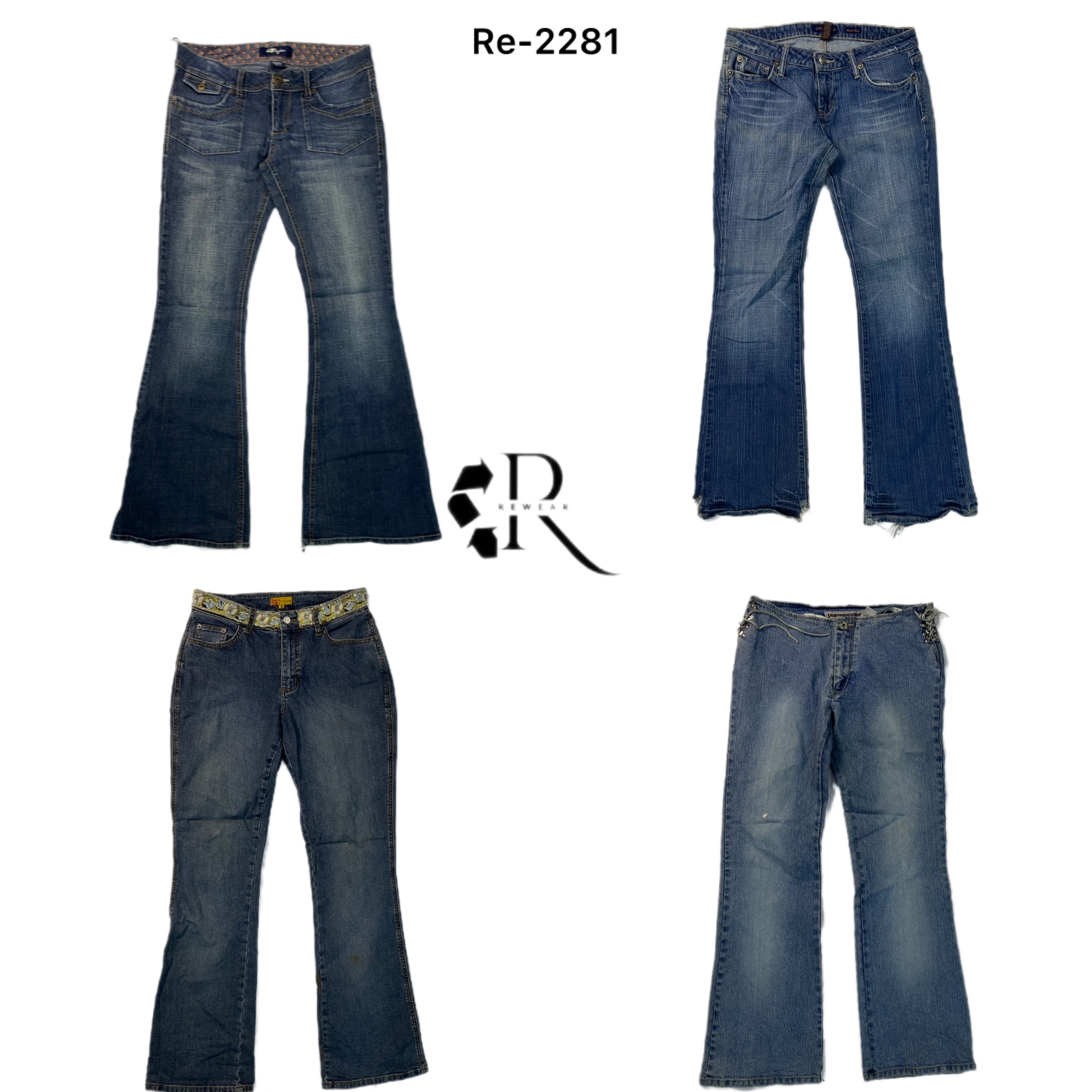 Y2K IT Girl Denim Einzigartige Jeans(RE-2281)
