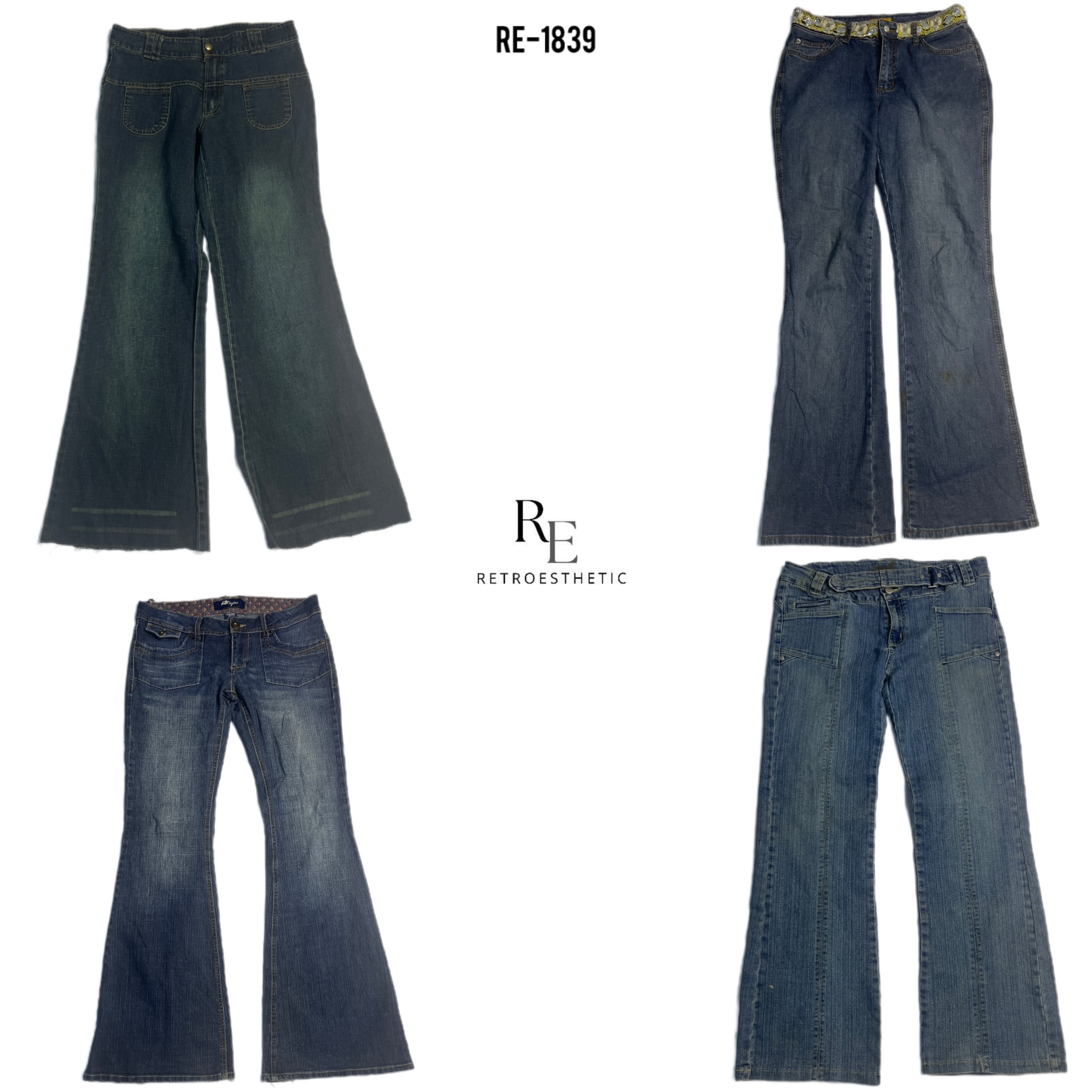 Y2K IT Girl Denim Einzigartige Jeans (RE-1839)