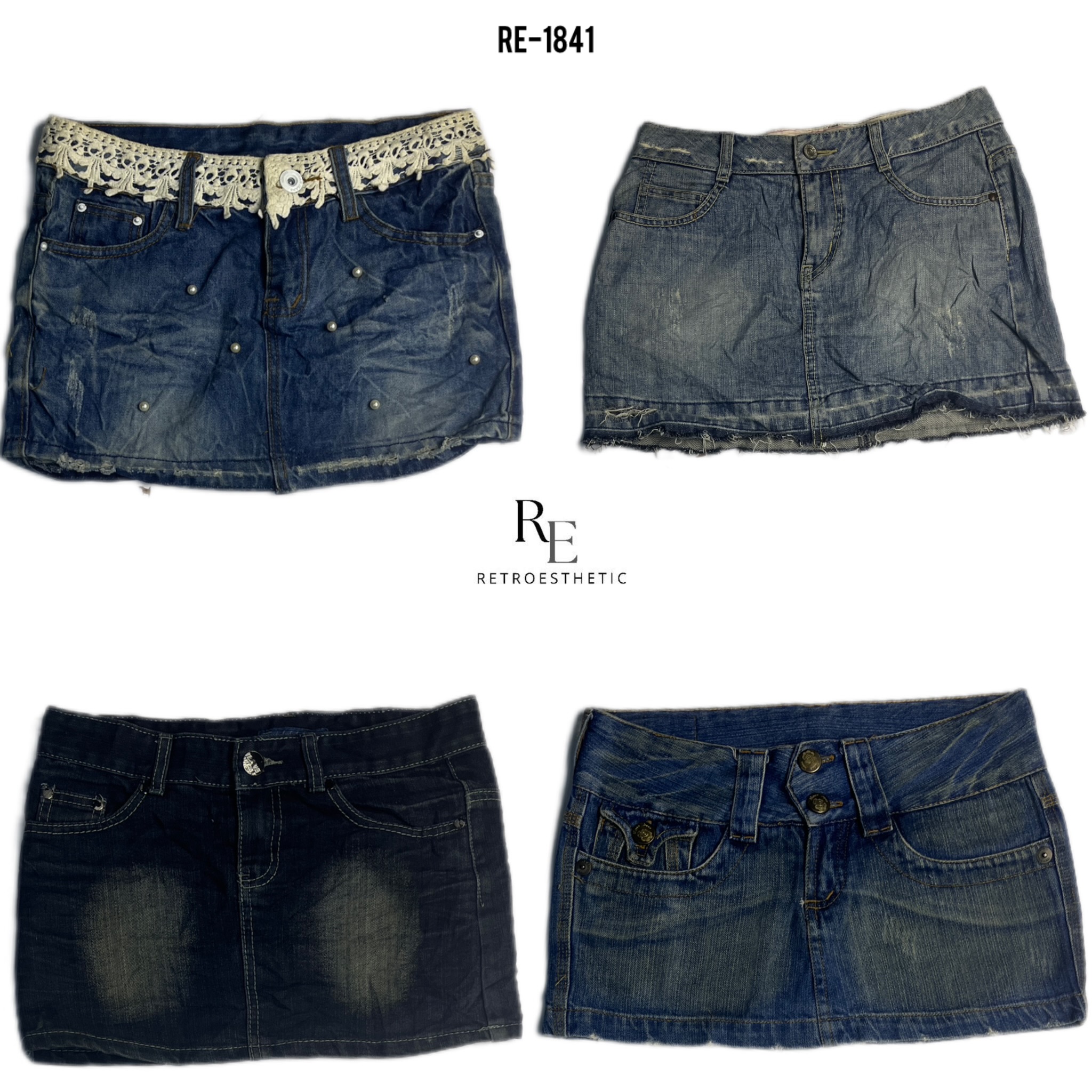 Y2K Britney Ära Denim Mini Röcke (RE-1841)