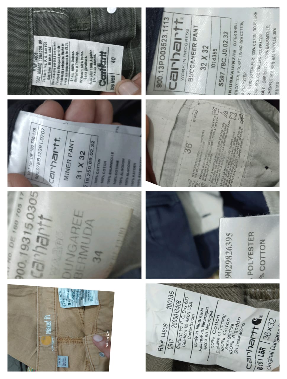 pantalones cortos y pantalones Carhartt