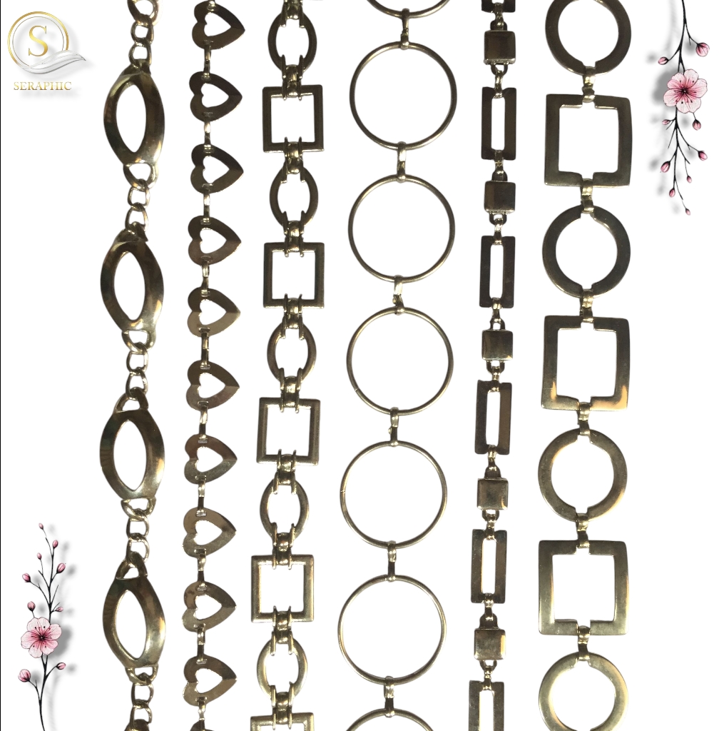 Y2K Style Silver Chain Belts