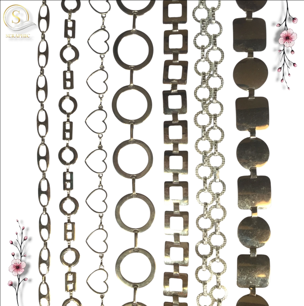 Y2K Style Silver Chain Belts