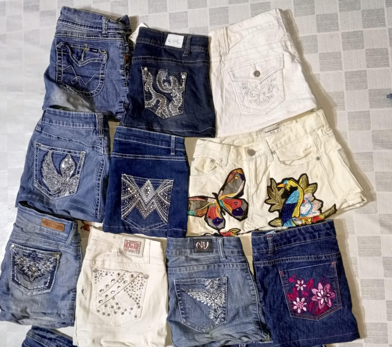 SILVER WALLFLOWER AND OTHER BRAND MINI MICRO SKIRTS (ID 736)