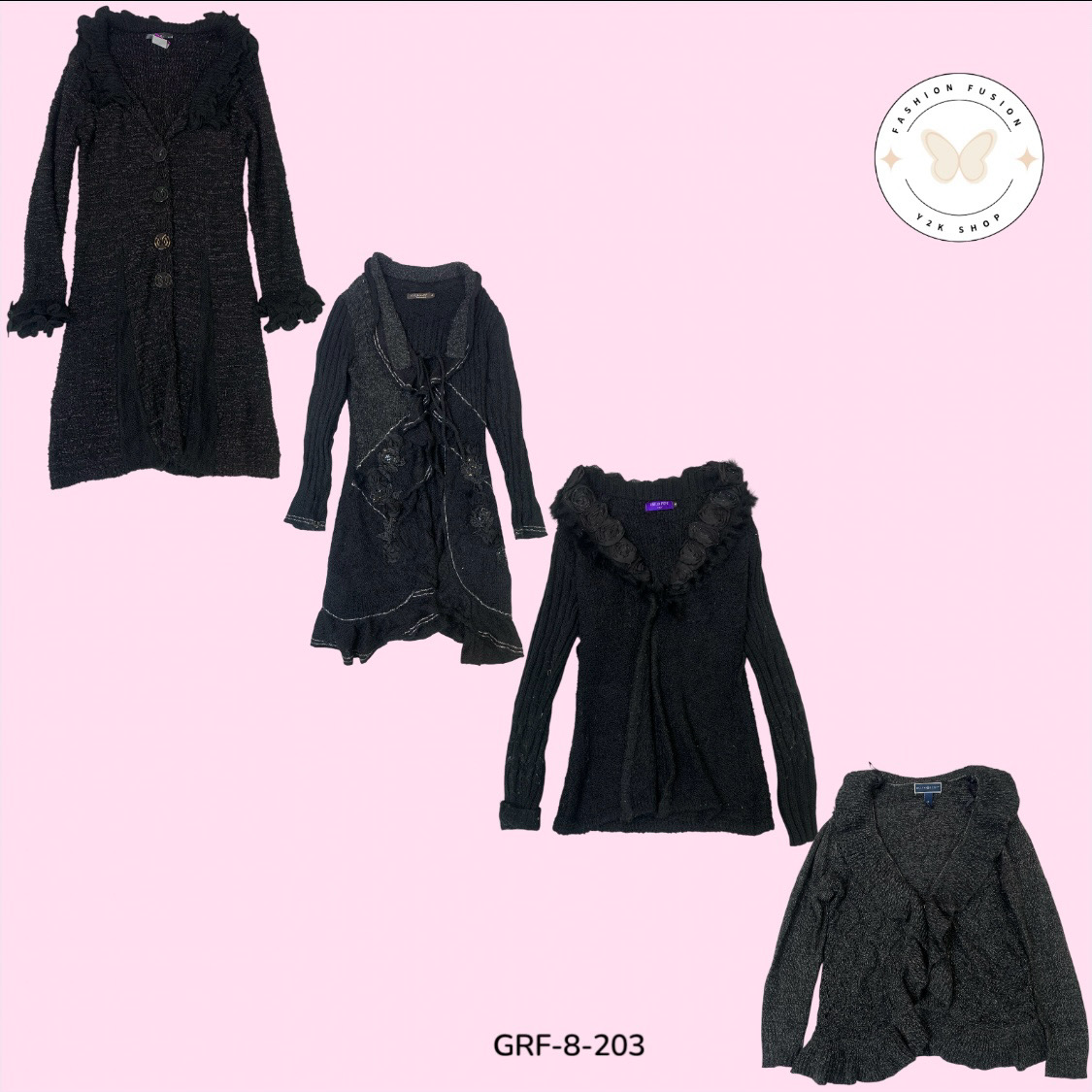 Pull en tricot câble Y2K – déclaration de mode rare des années 2000 (GRF-8-203)